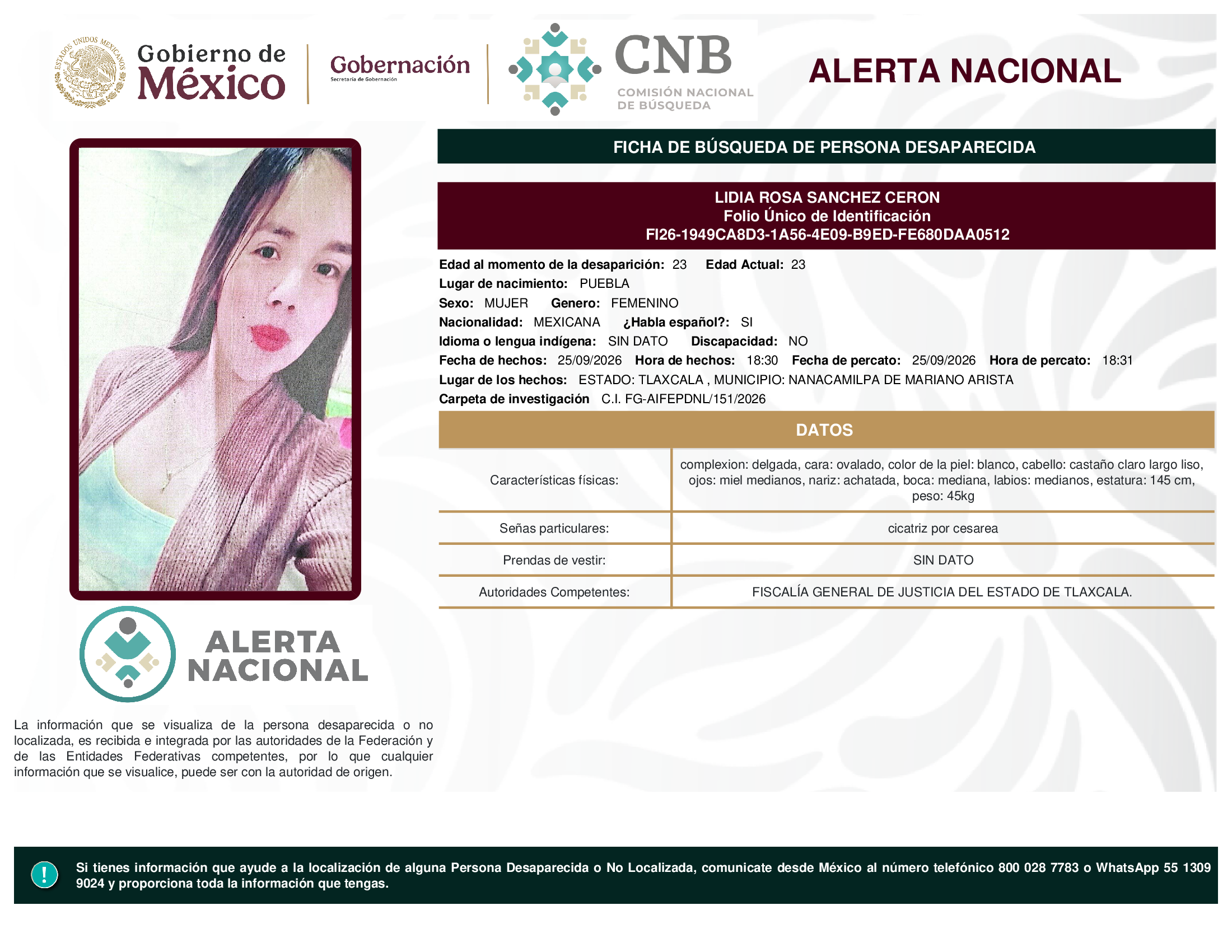 LIDIA ROSA SANCHEZ CERON