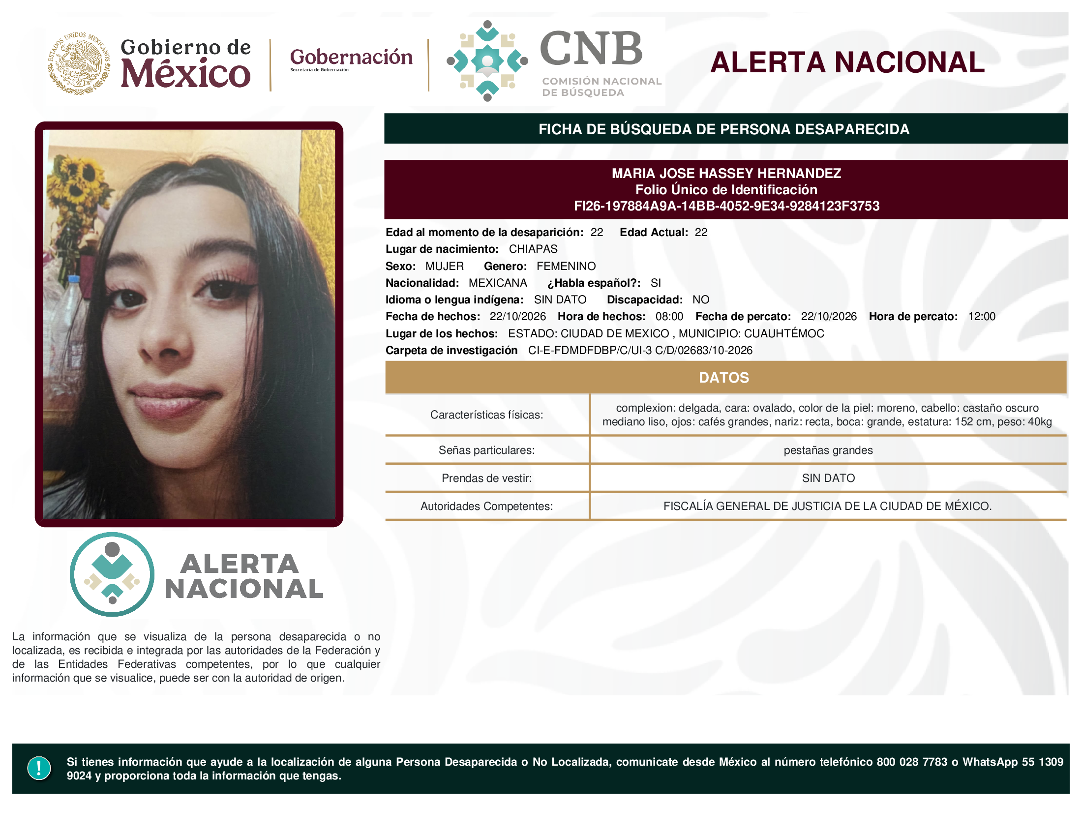 MARIA JOSE HASSEY HERNANDEZ