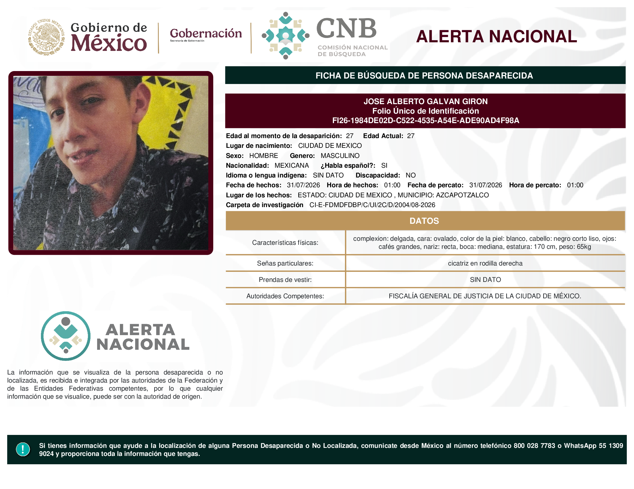 JOSE ALBERTO GALVAN GIRON