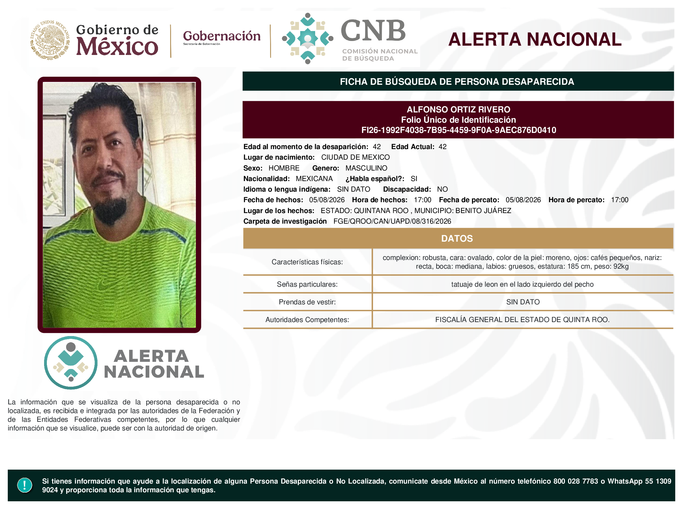 ALFONSO ORTIZ RIVERO