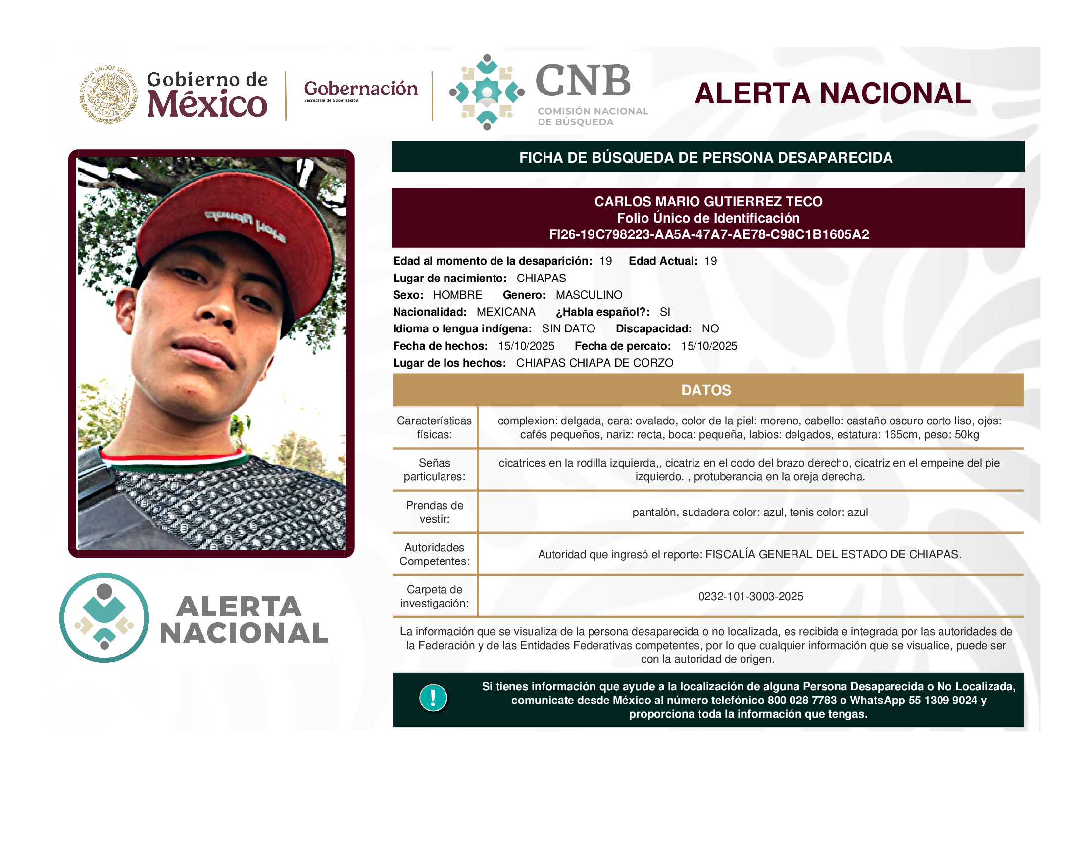 CARLOS MARIO GUTIERREZ TECO