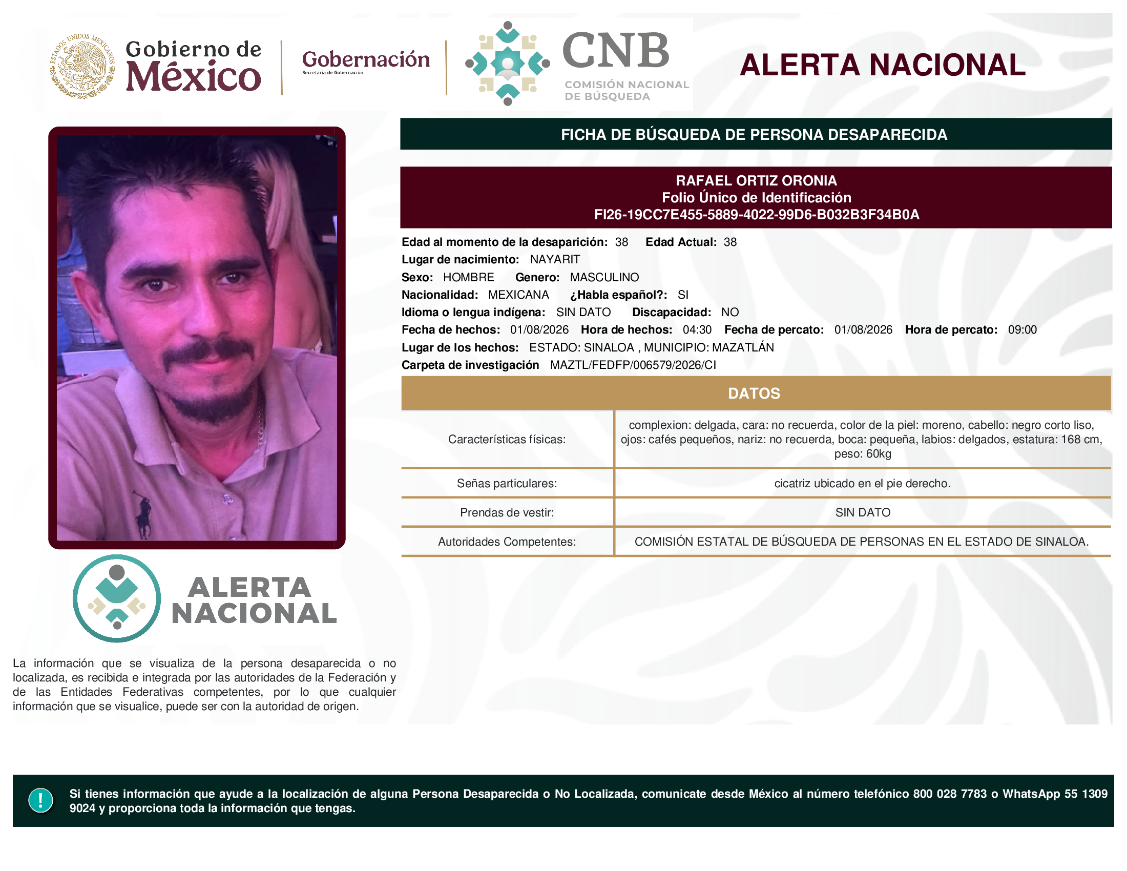 RAFAEL ORTIZ ORONIA