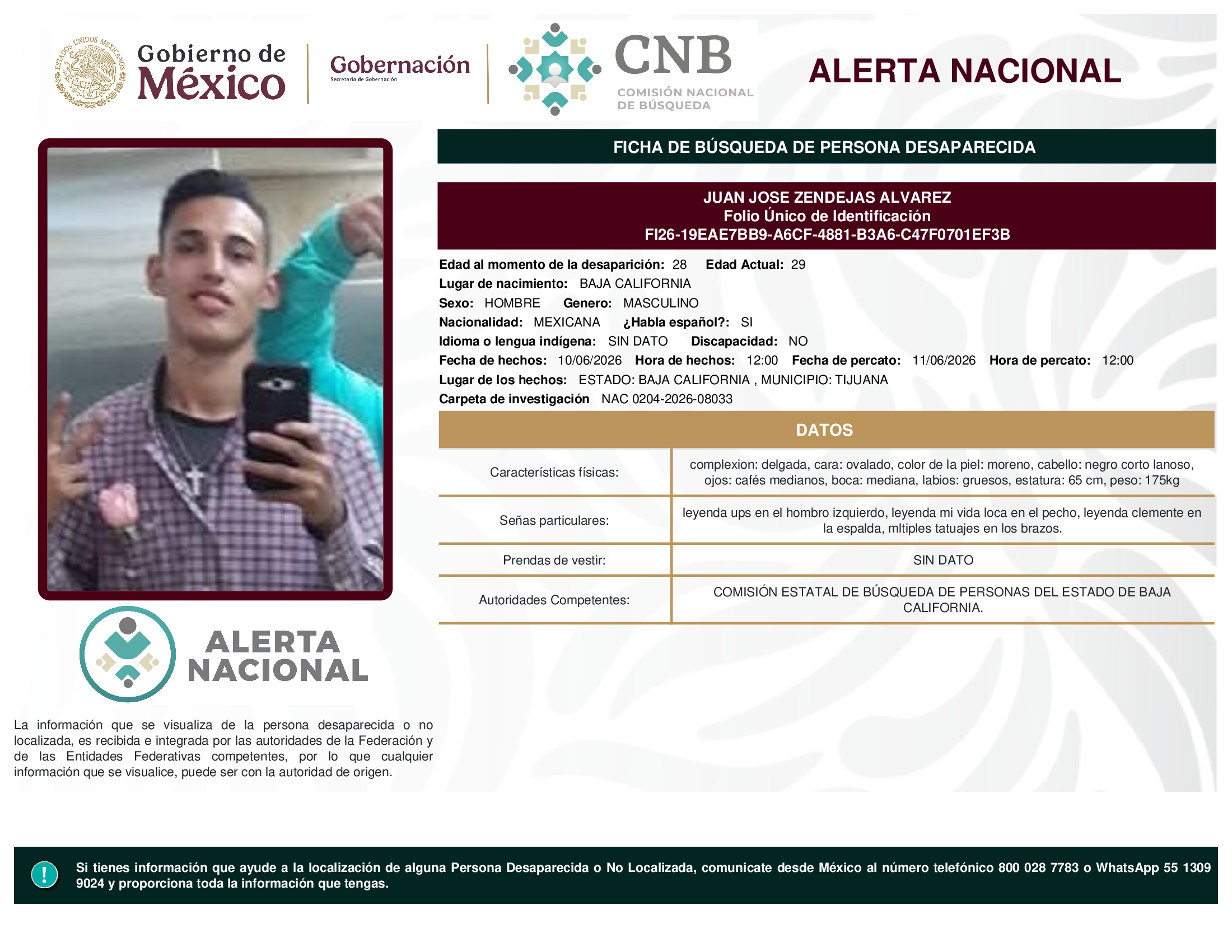 JUAN JOSE ZENDEJAS ALVAREZ