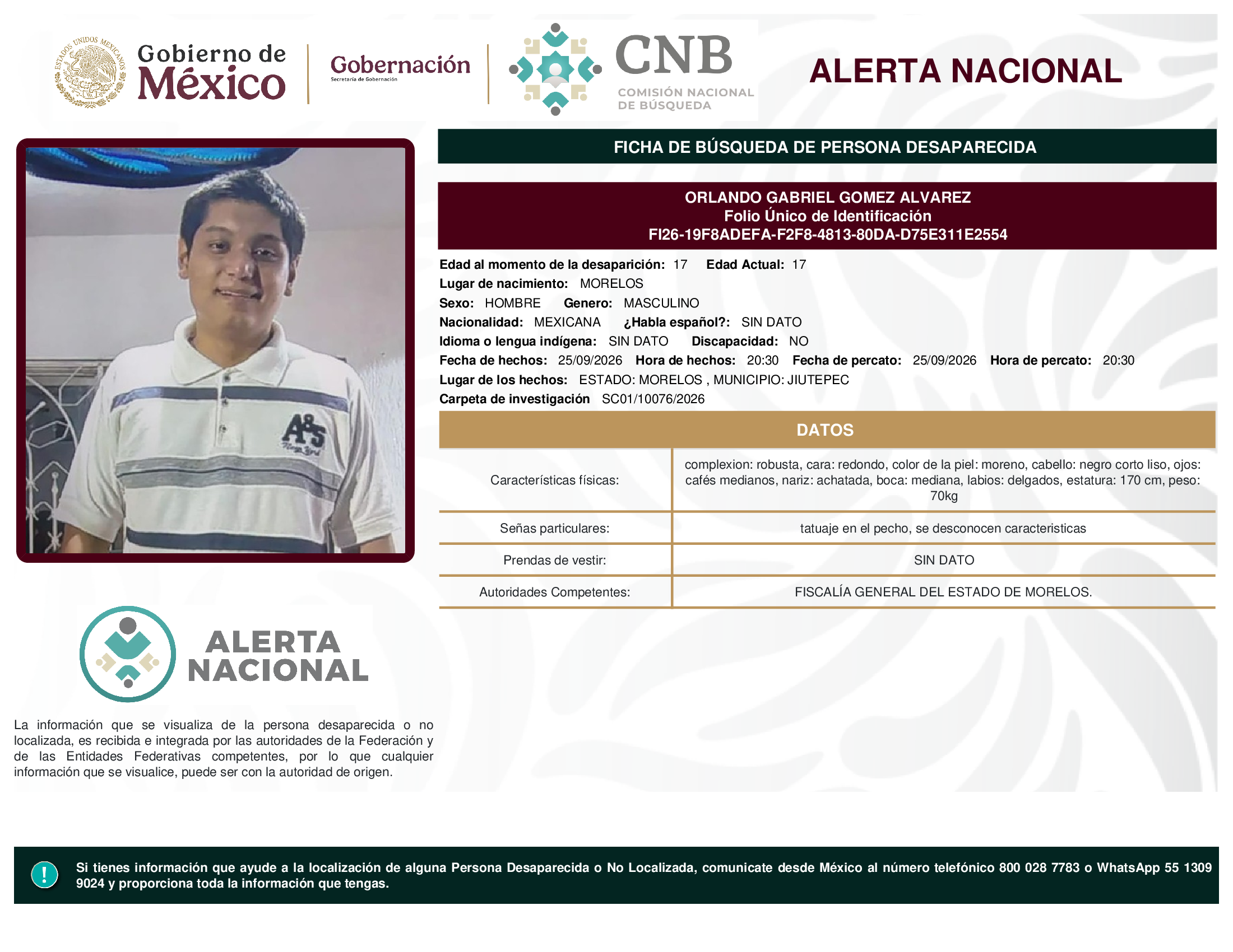 ORLANDO GABRIEL GOMEZ ALVAREZ
