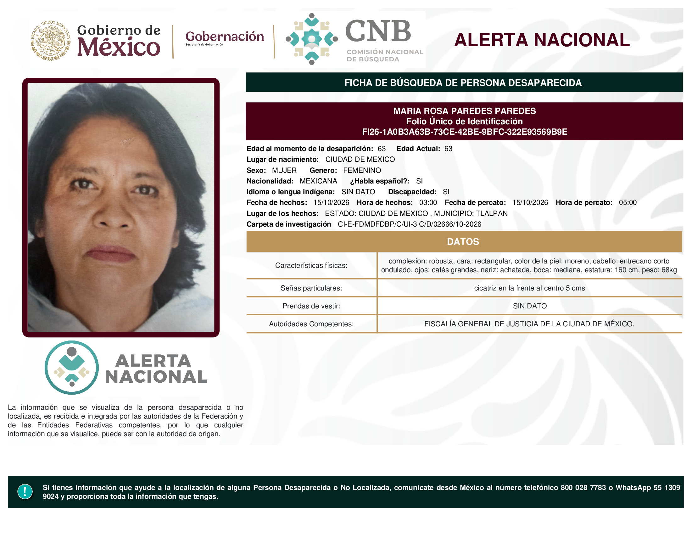MARIA ROSA PAREDES PAREDES