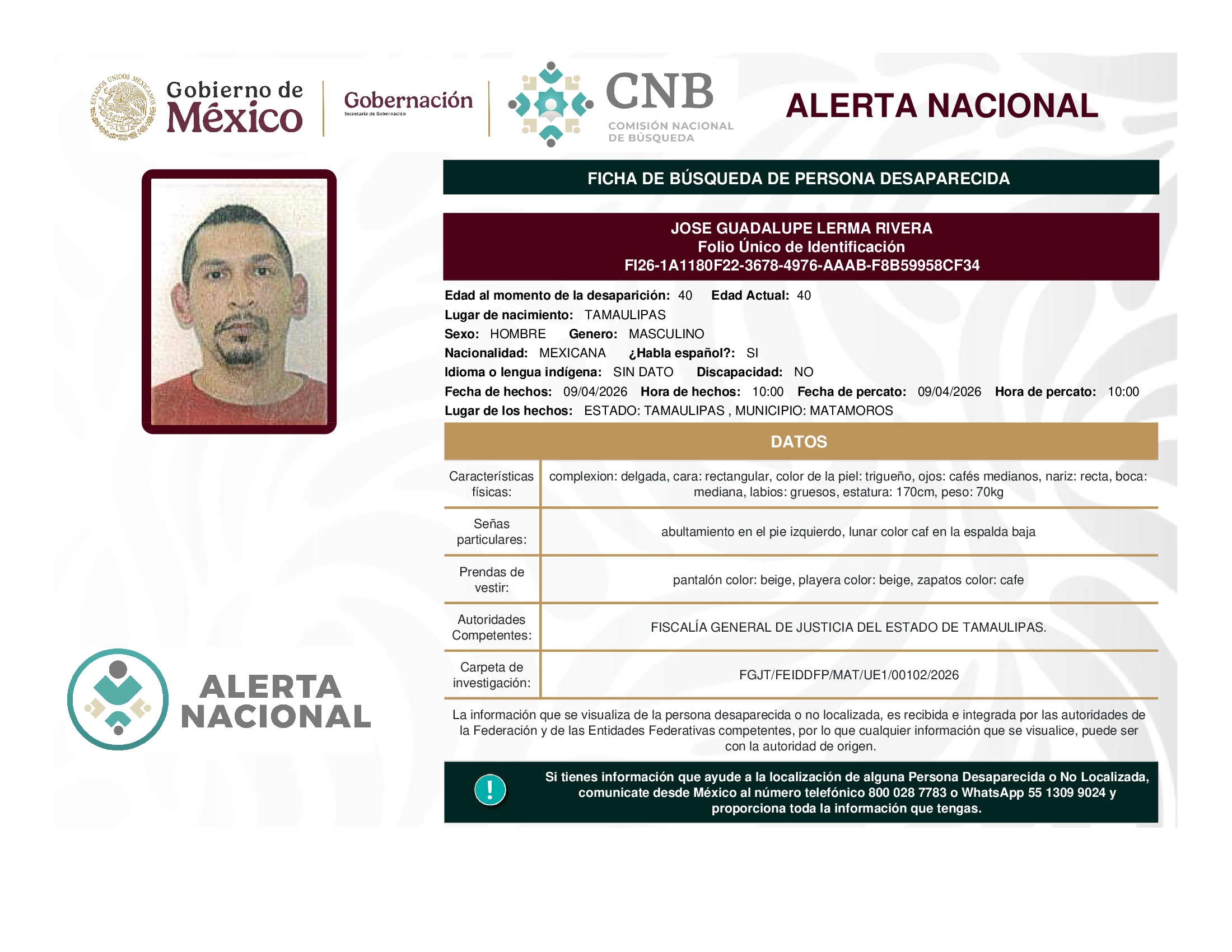 JOSE GUADALUPE LERMA RIVERA