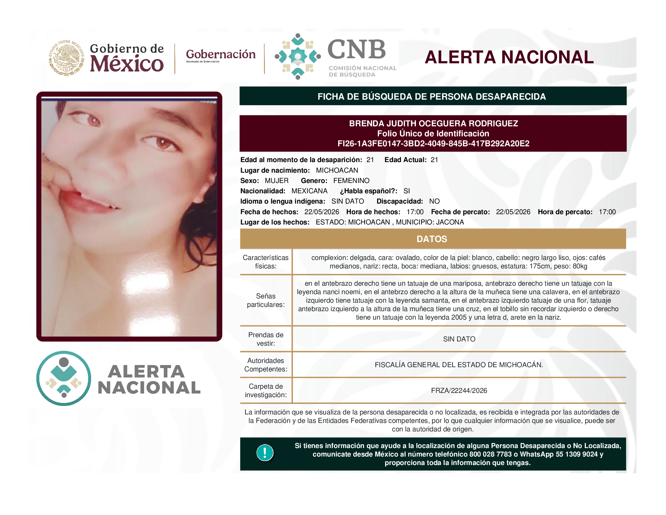 BRENDA JUDITH OCEGUERA RODRIGUEZ