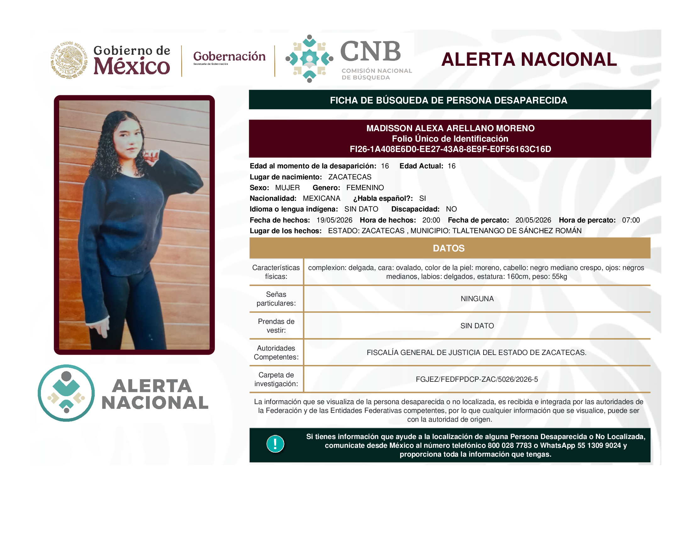 MADISSON ALEXA ARELLANO MORENO