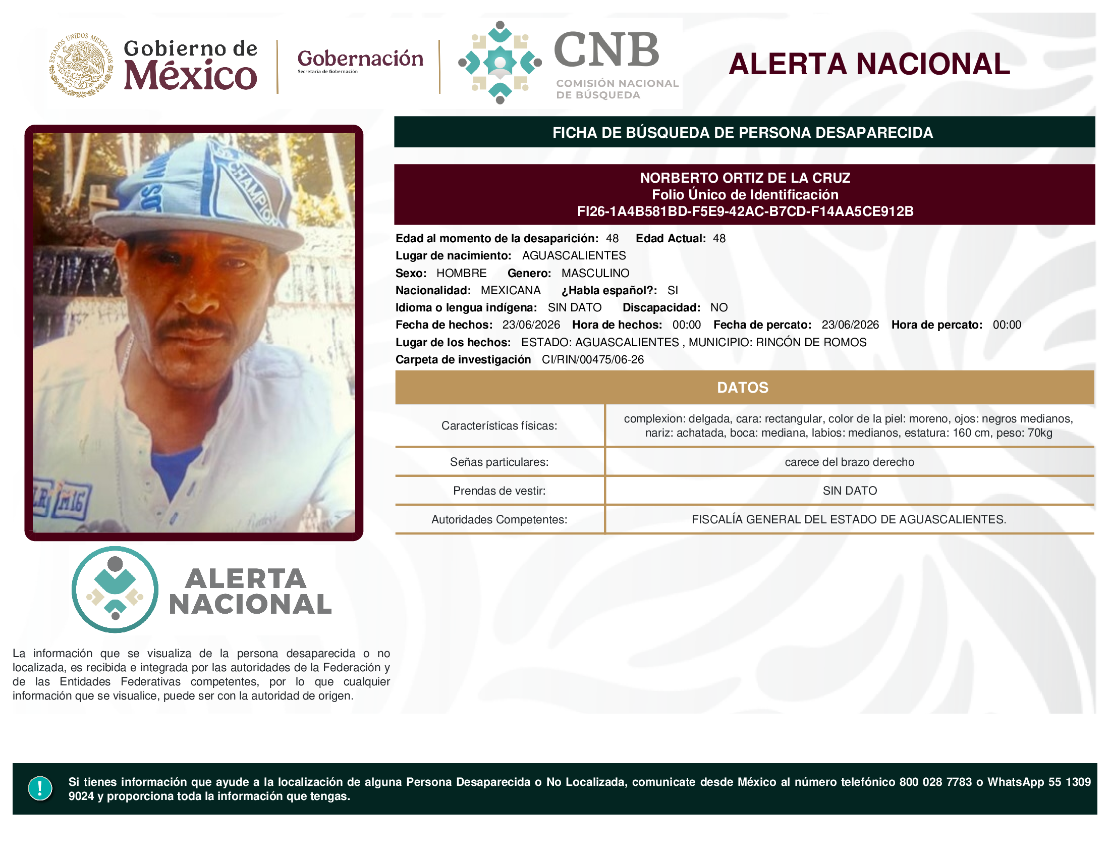 NORBERTO ORTIZ DE LA CRUZ