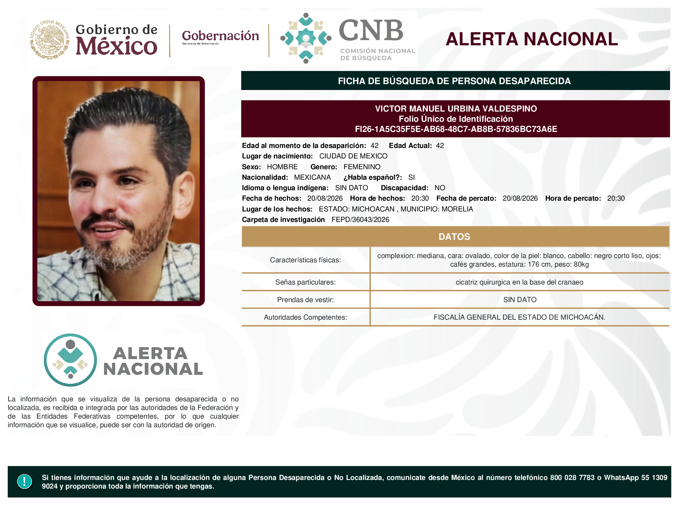 VICTOR MANUEL URBINA VALDESPINO