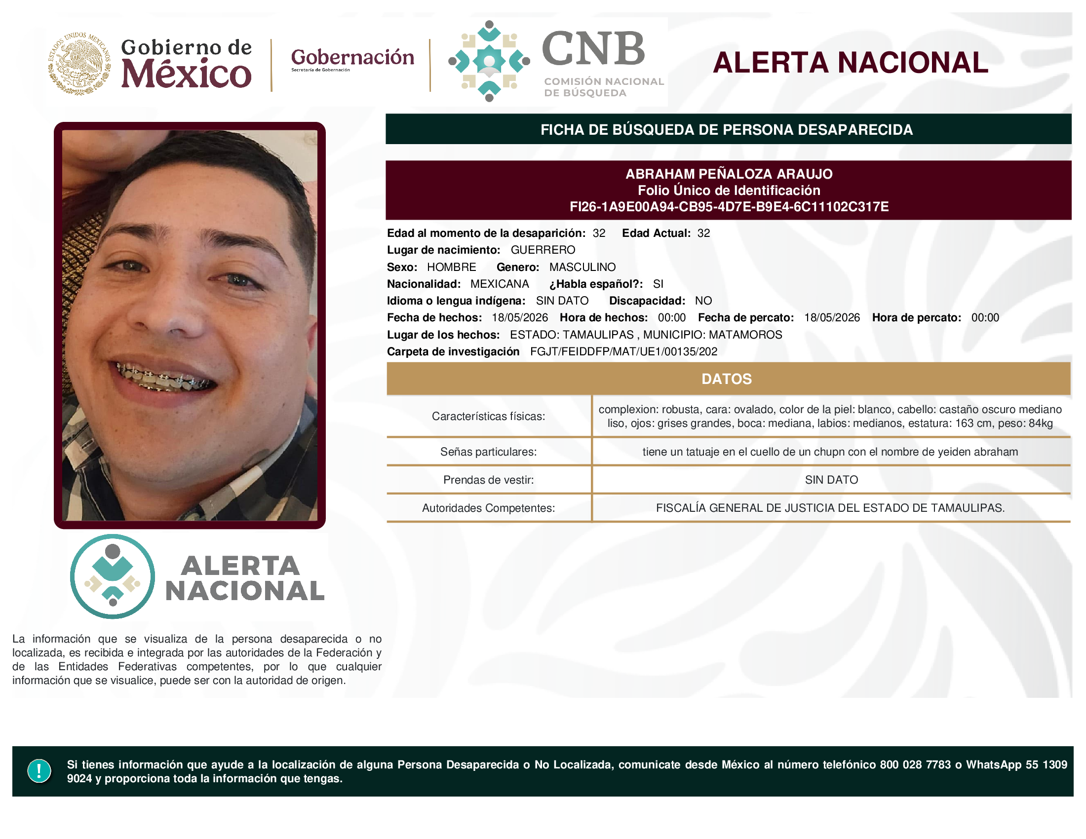 ABRAHAM PEÑALOZA ARAUJO