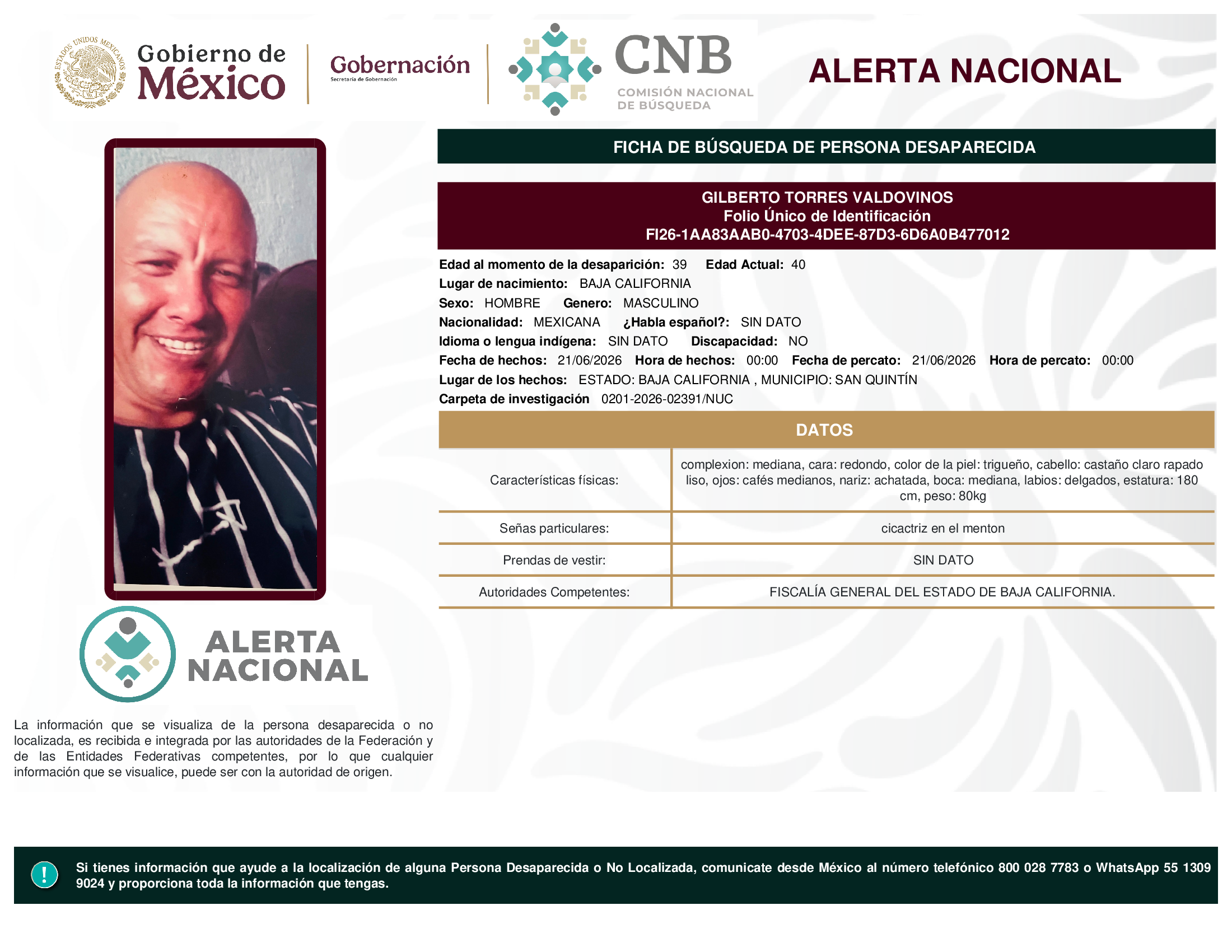 GILBERTO TORRES VALDOVINOS