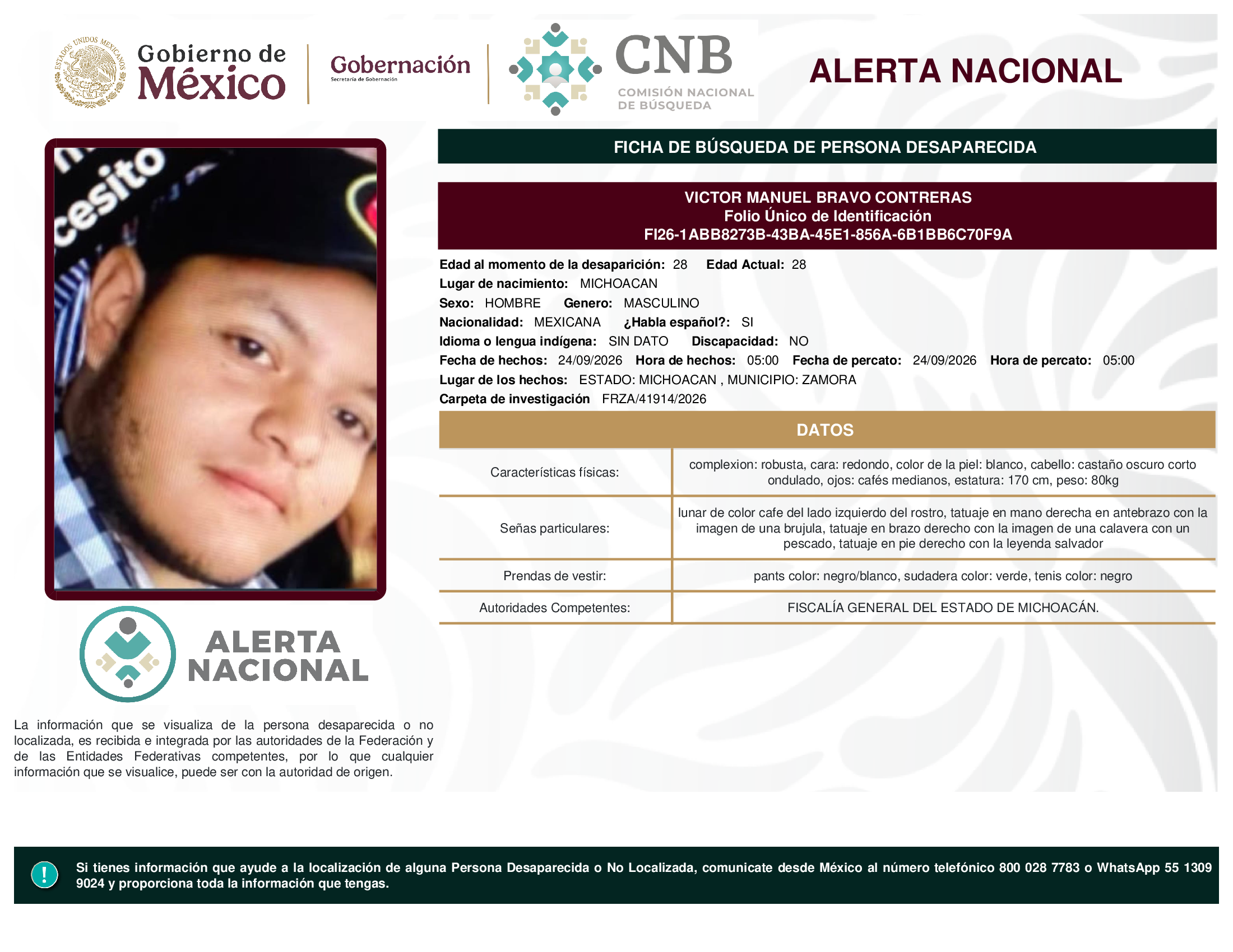 VICTOR MANUEL BRAVO CONTRERAS