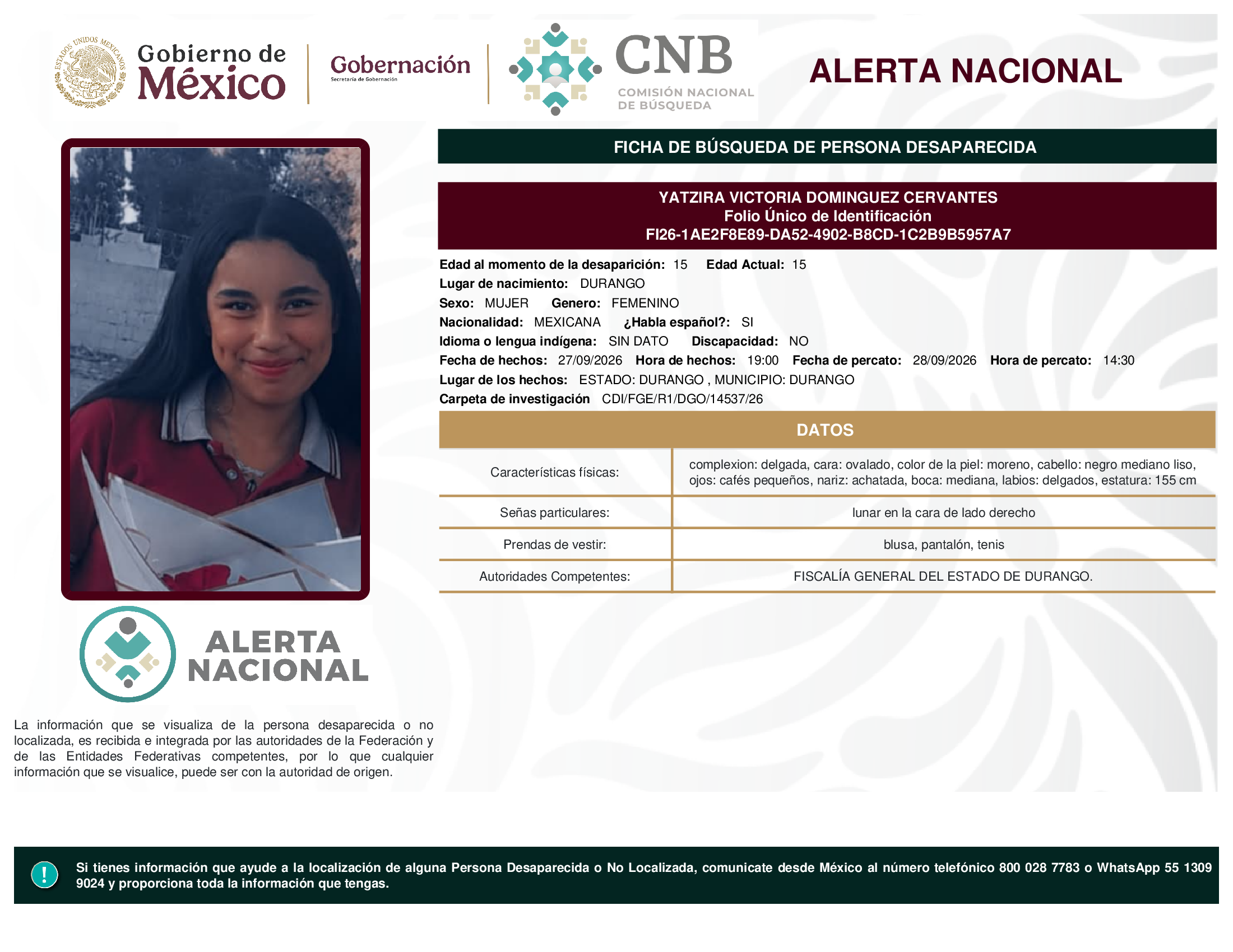 YATZIRA VICTORIA DOMINGUEZ CERVANTES