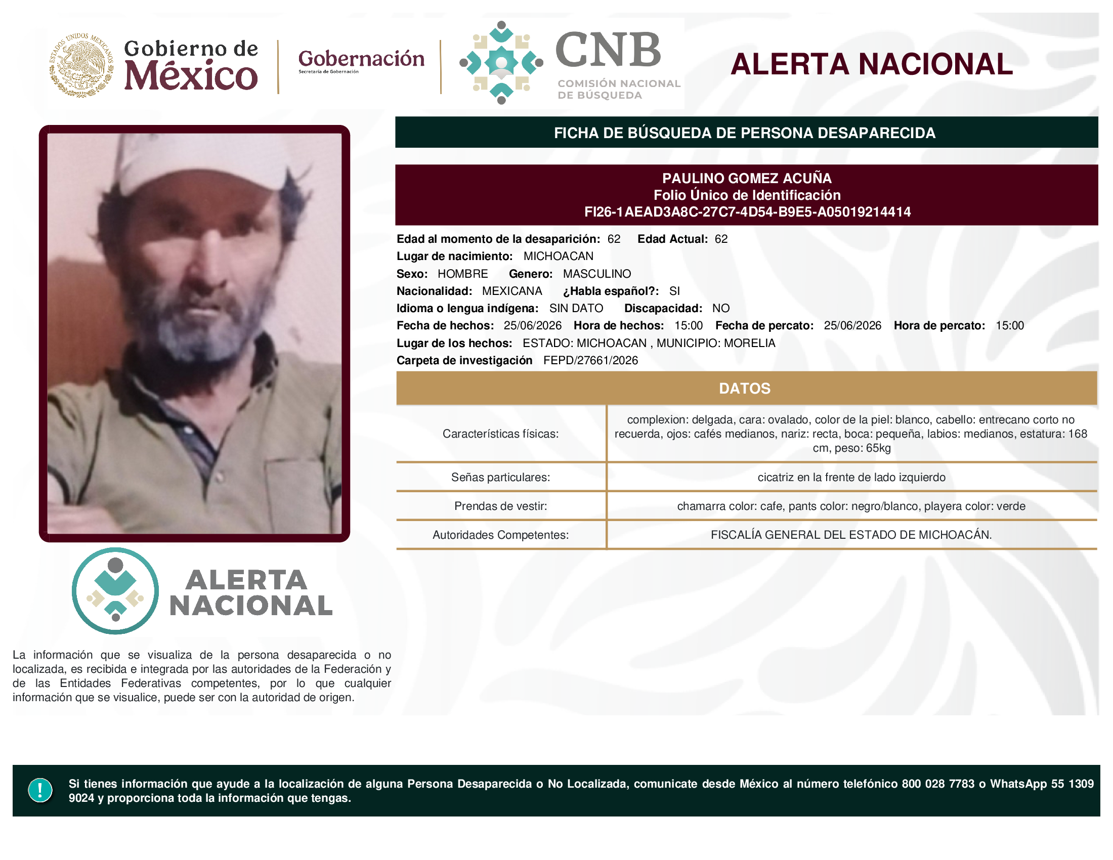 PAULINO GOMEZ ACUÑA