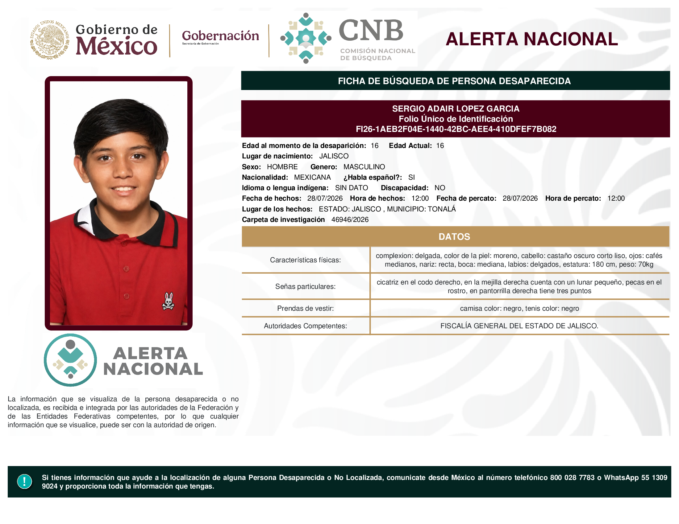 SERGIO ADAIR LOPEZ GARCIA