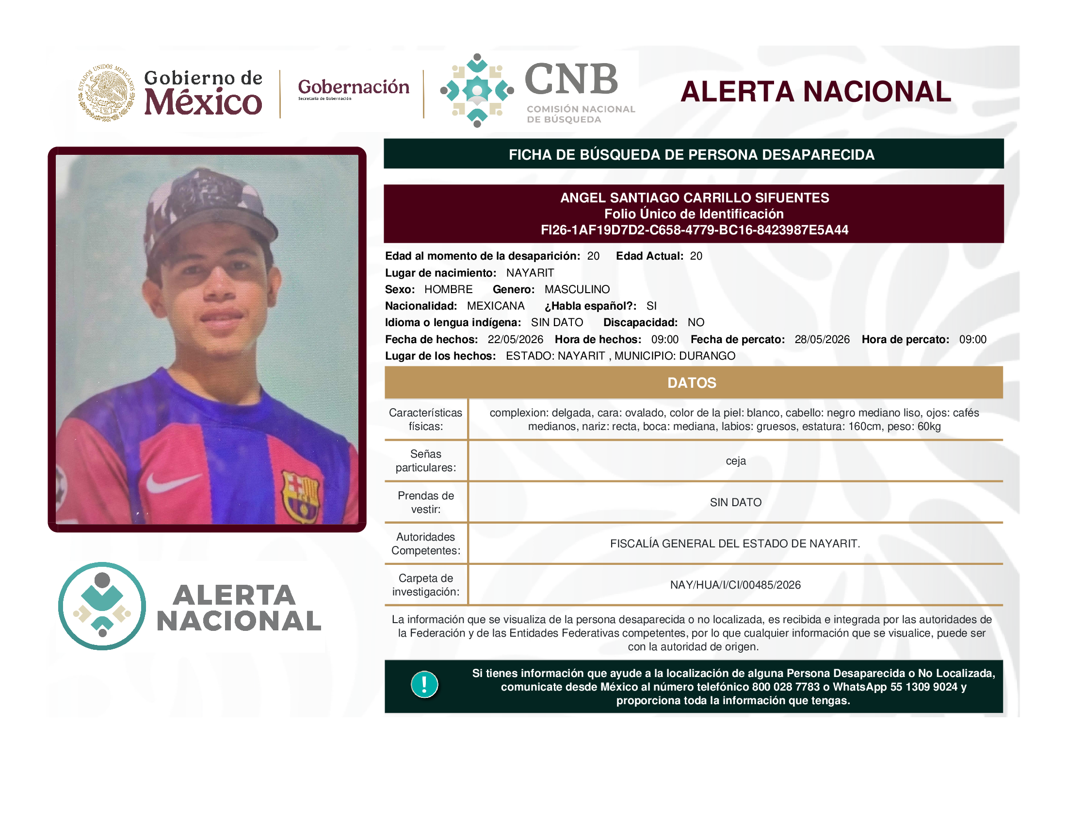 ANGEL SANTIAGO CARRILLO SIFUENTES