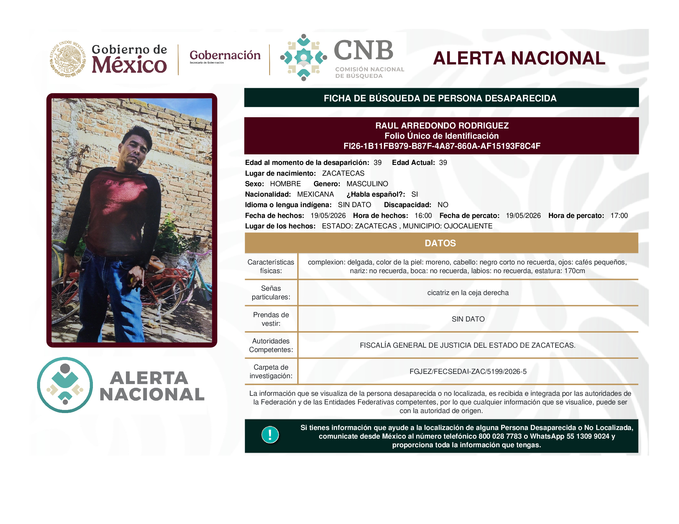 RAUL ARREDONDO RODRIGUEZ
