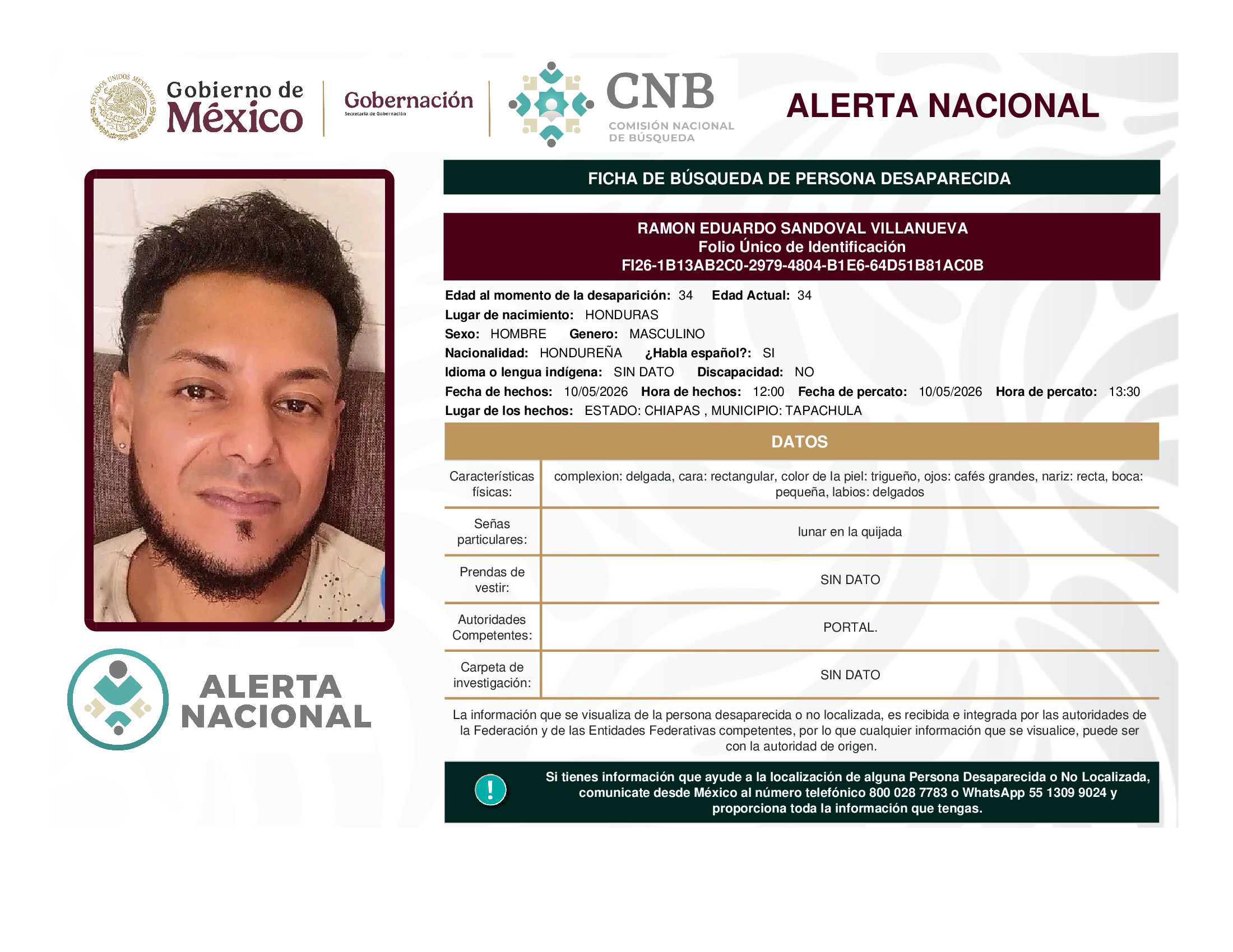 RAMON EDUARDO SANDOVAL VILLANUEVA