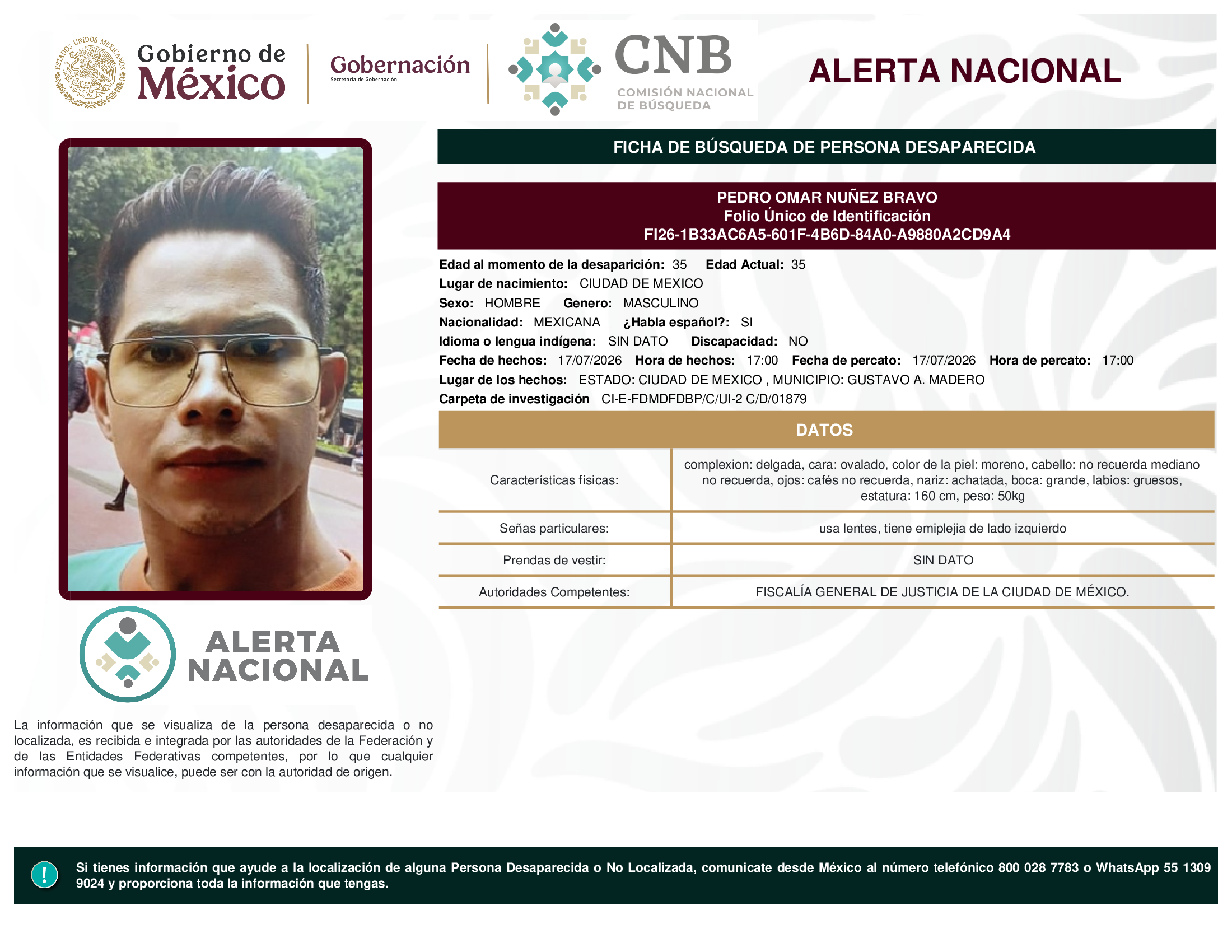 PEDRO OMAR NUÑEZ BRAVO