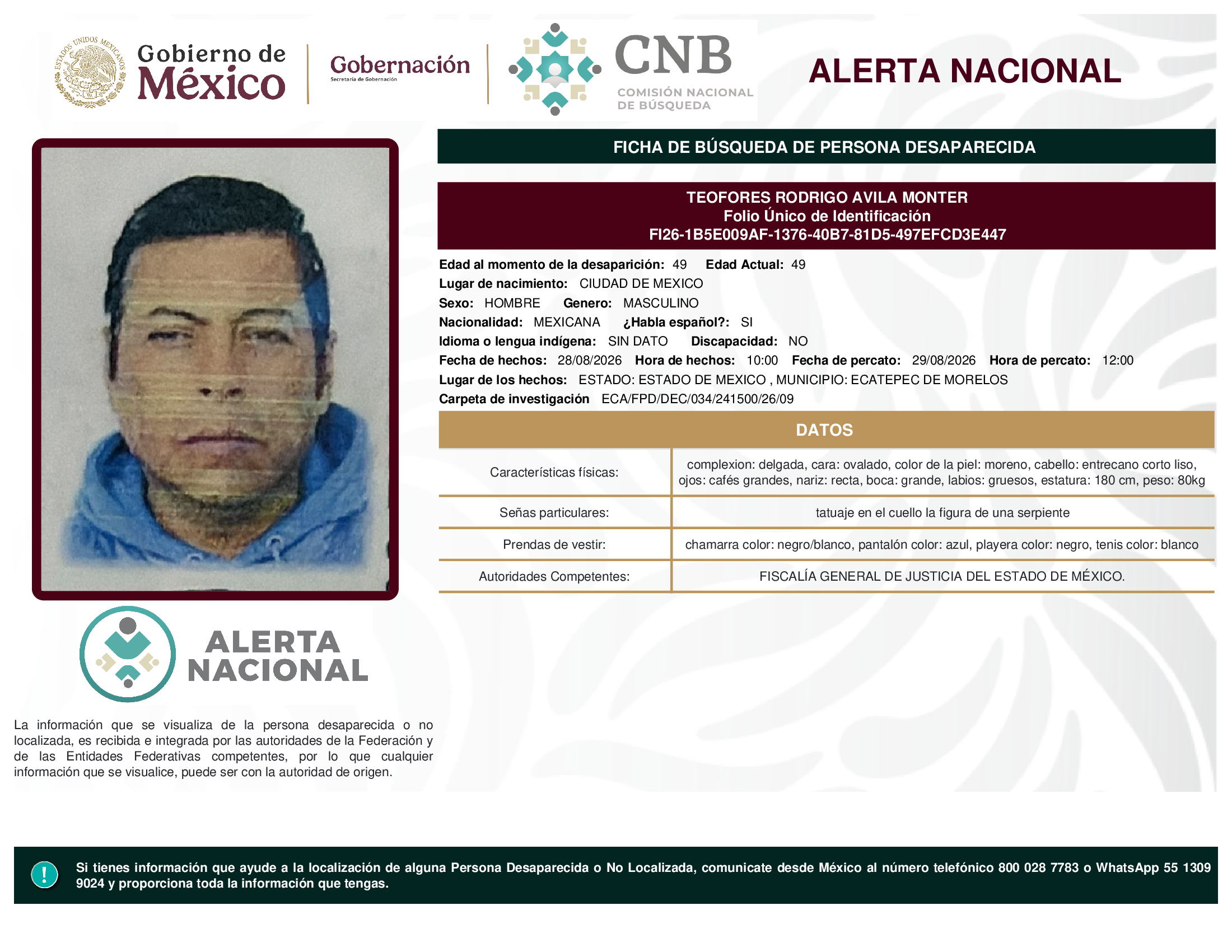 TEOFORES RODRIGO AVILA MONTER