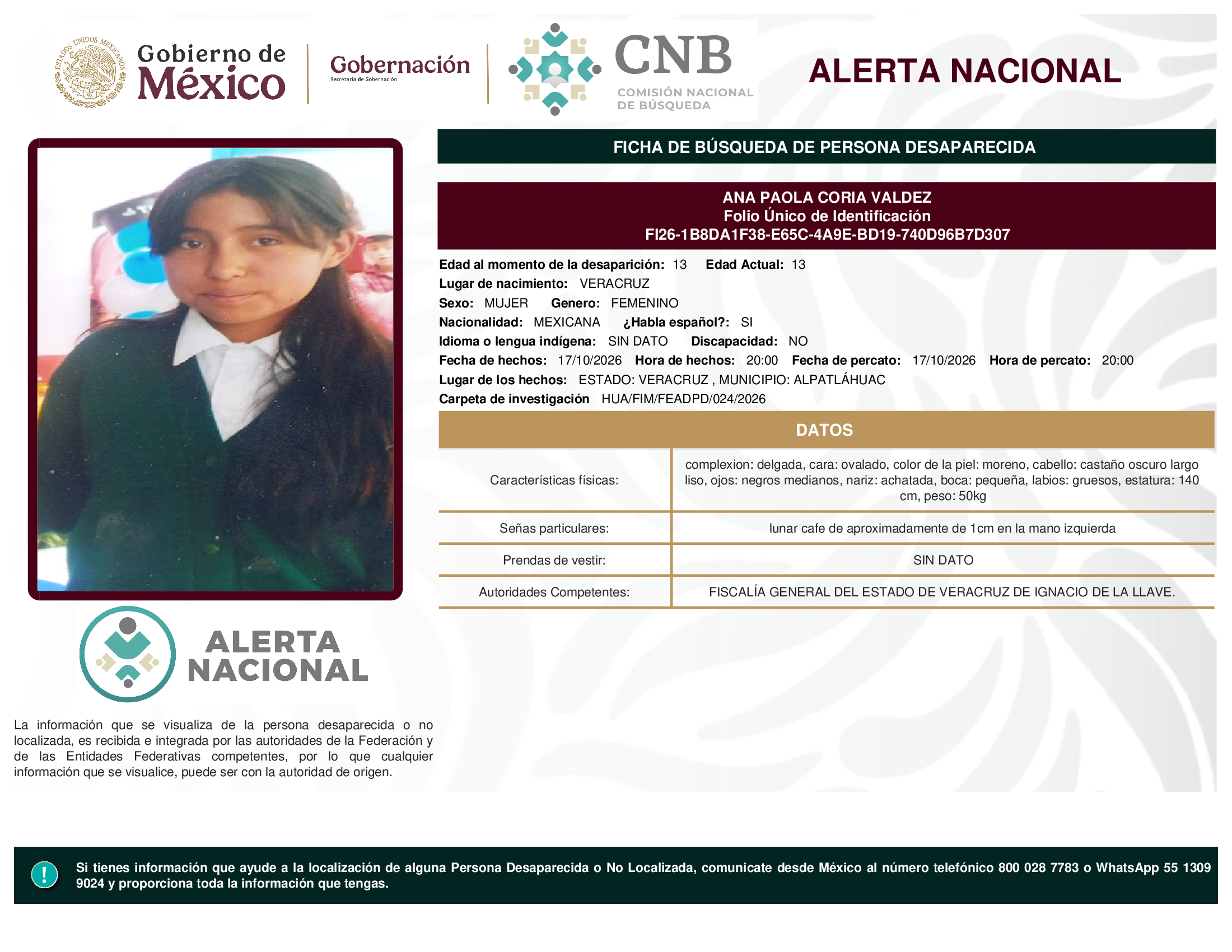 ANA PAOLA CORIA VALDEZ