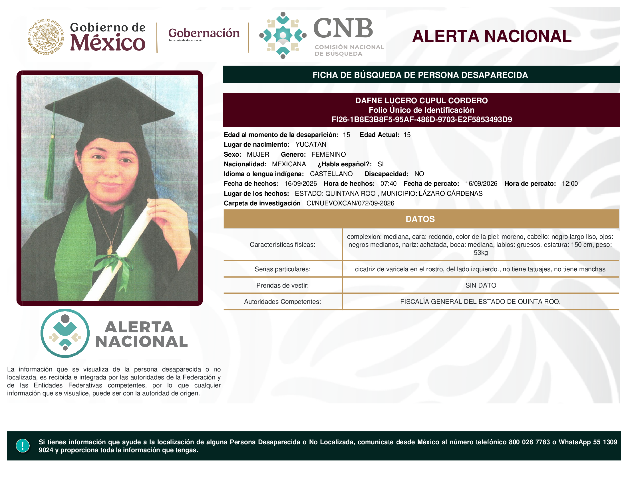 DAFNE LUCERO CUPUL CORDERO