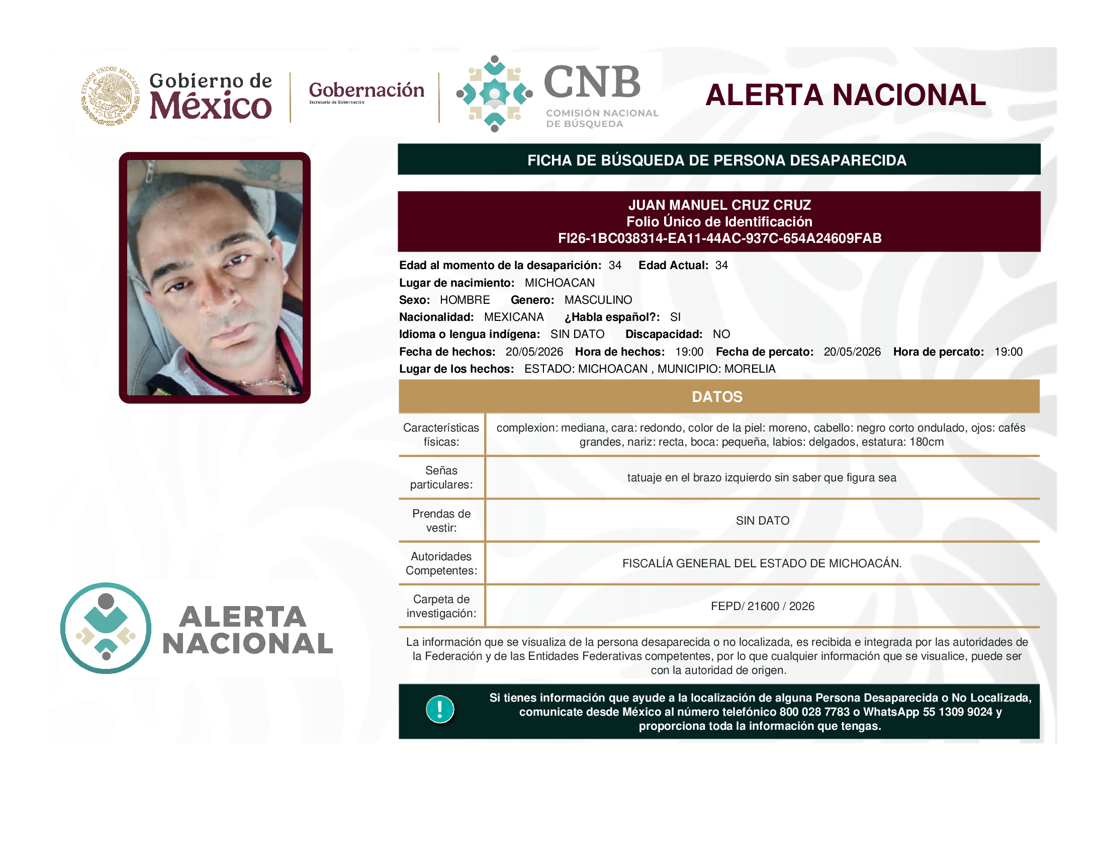 JUAN MANUEL CRUZ CRUZ