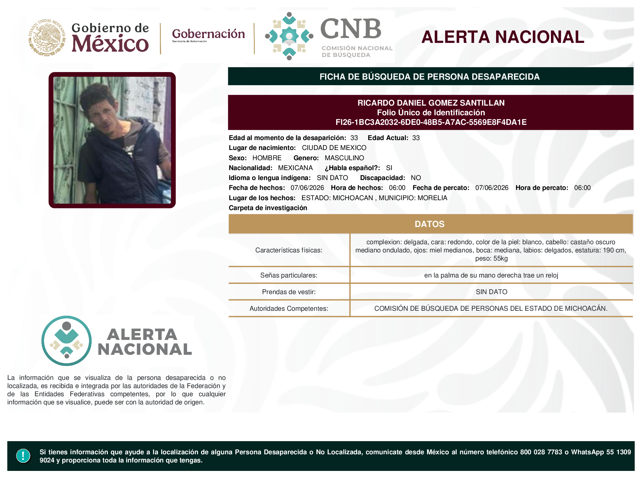RICARDO DANIEL GOMEZ SANTILLAN