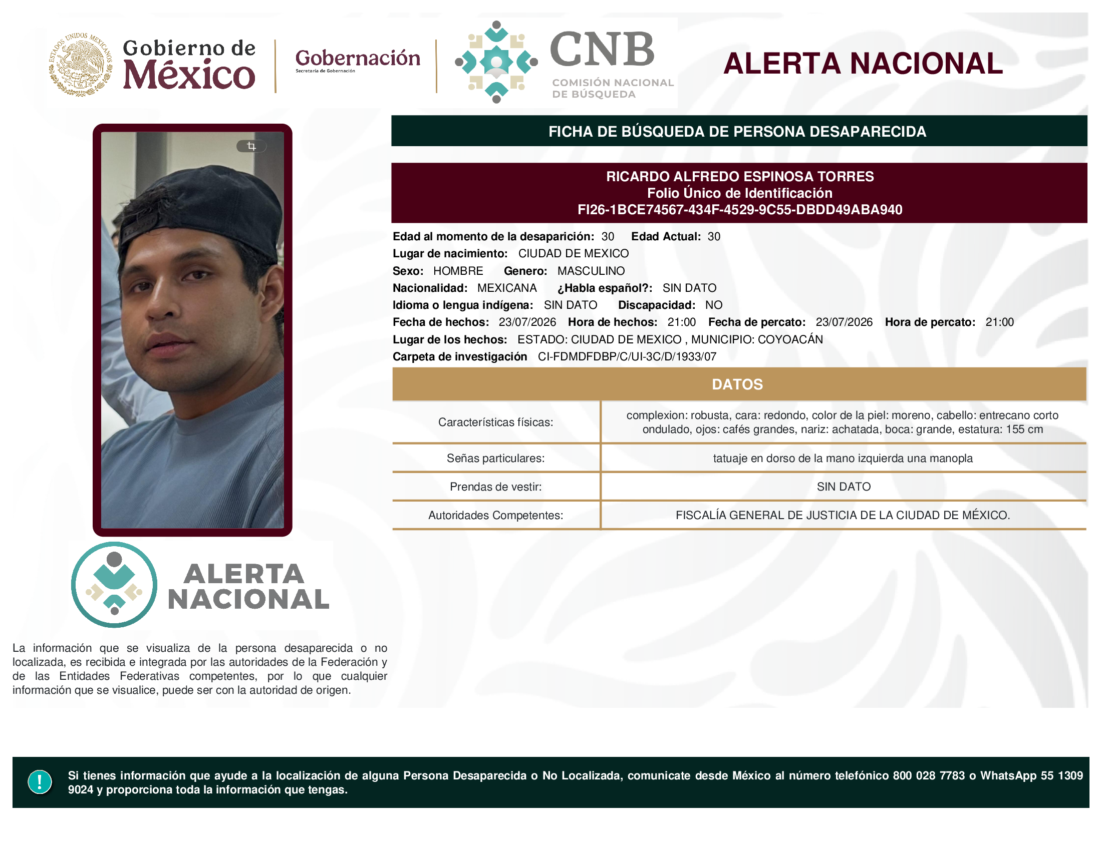 RICARDO ALFREDO ESPINOSA TORRES