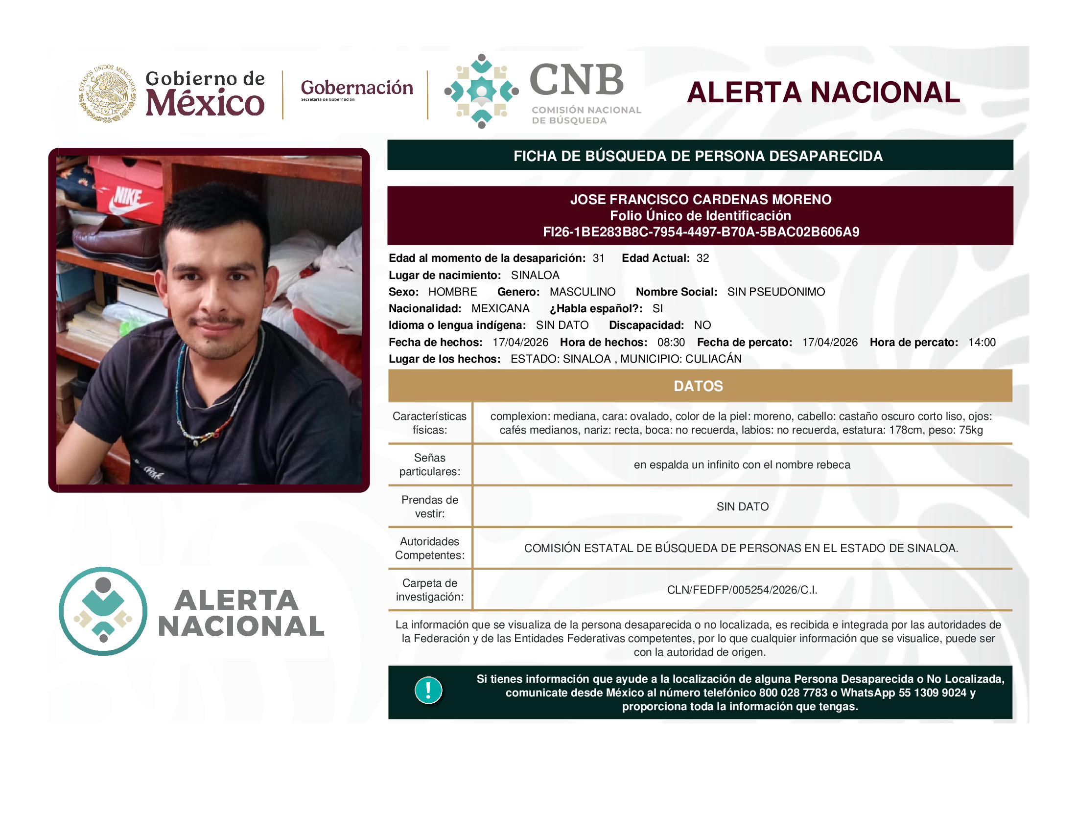JOSE FRANCISCO CARDENAS MORENO