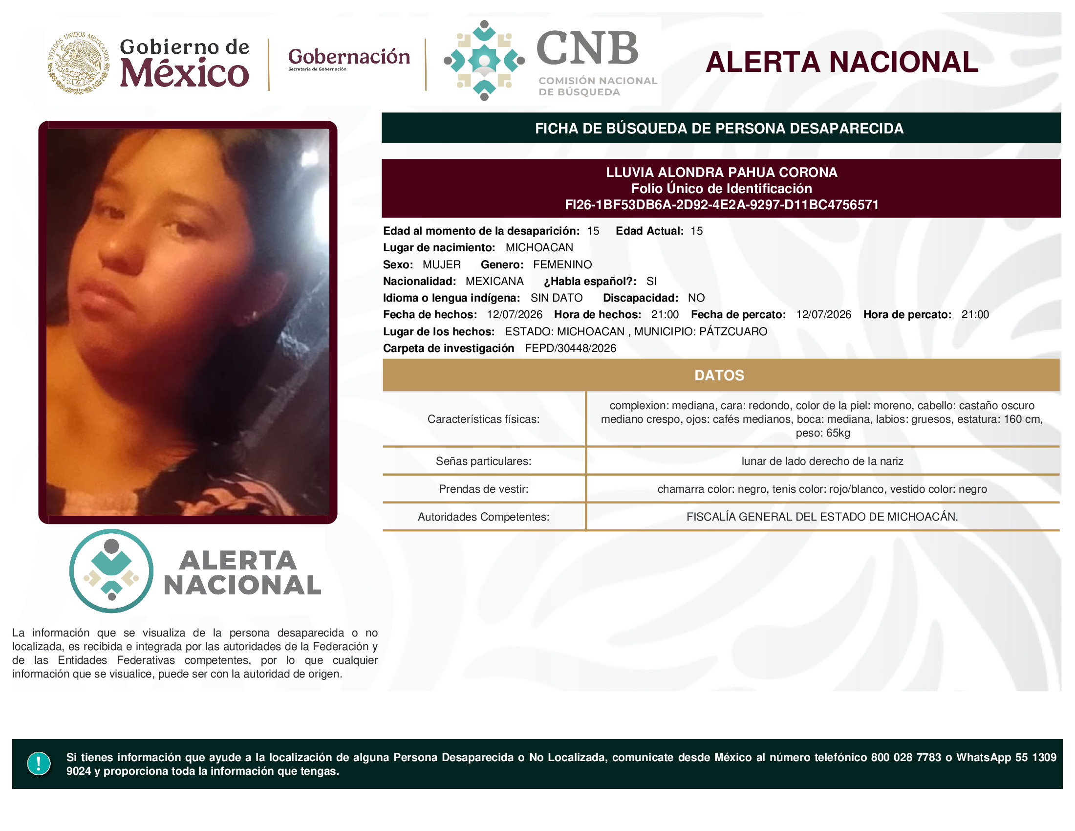 LLUVIA ALONDRA PAHUA CORONA