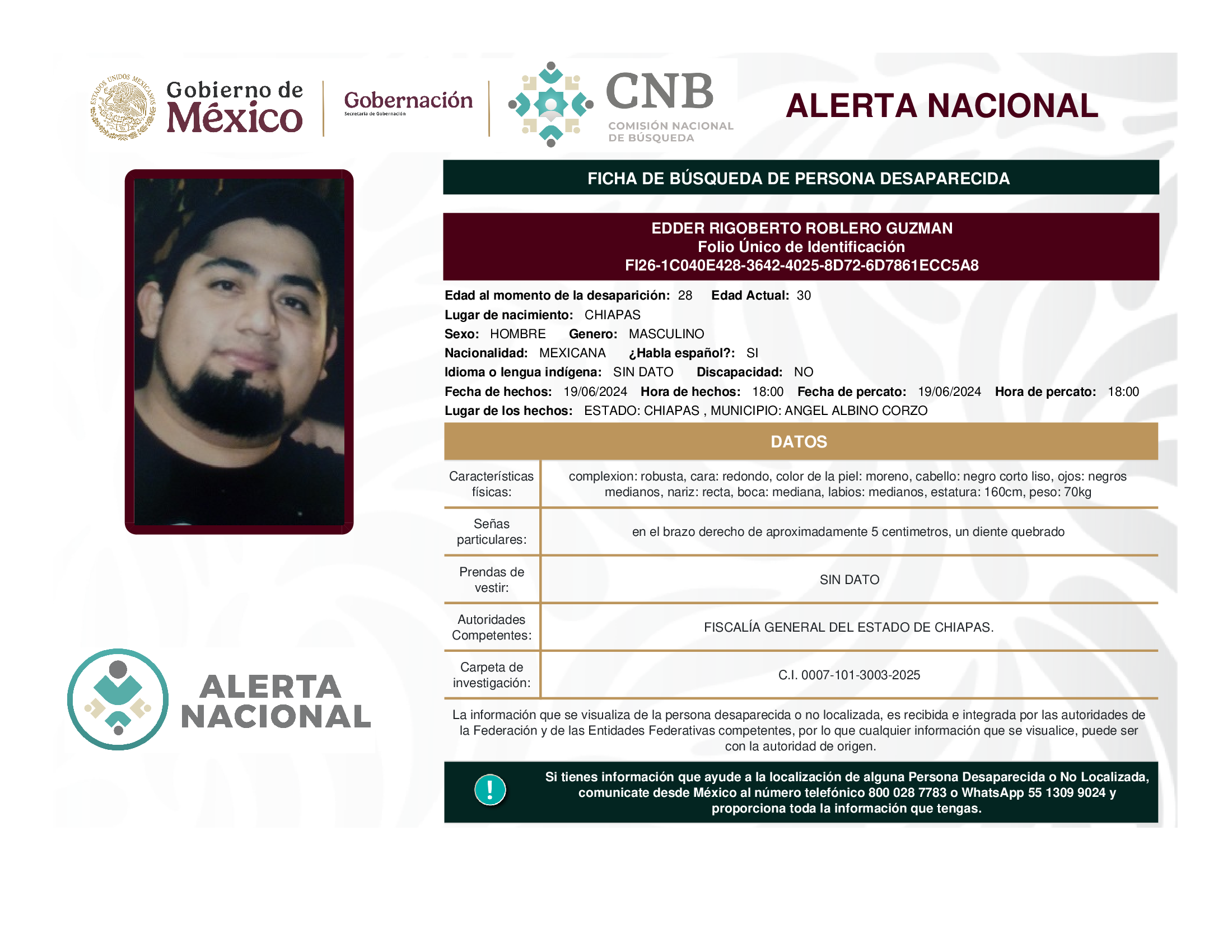 EDDER RIGOBERTO ROBLERO GUZMAN