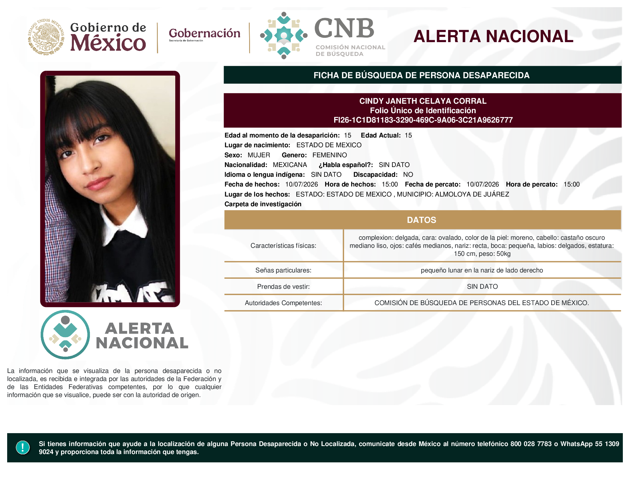 CINDY JANETH CELAYA CORRAL