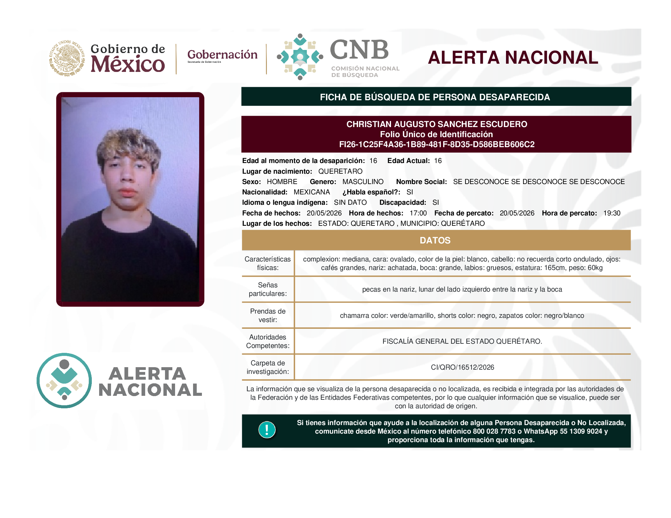 CHRISTIAN AUGUSTO SANCHEZ ESCUDERO