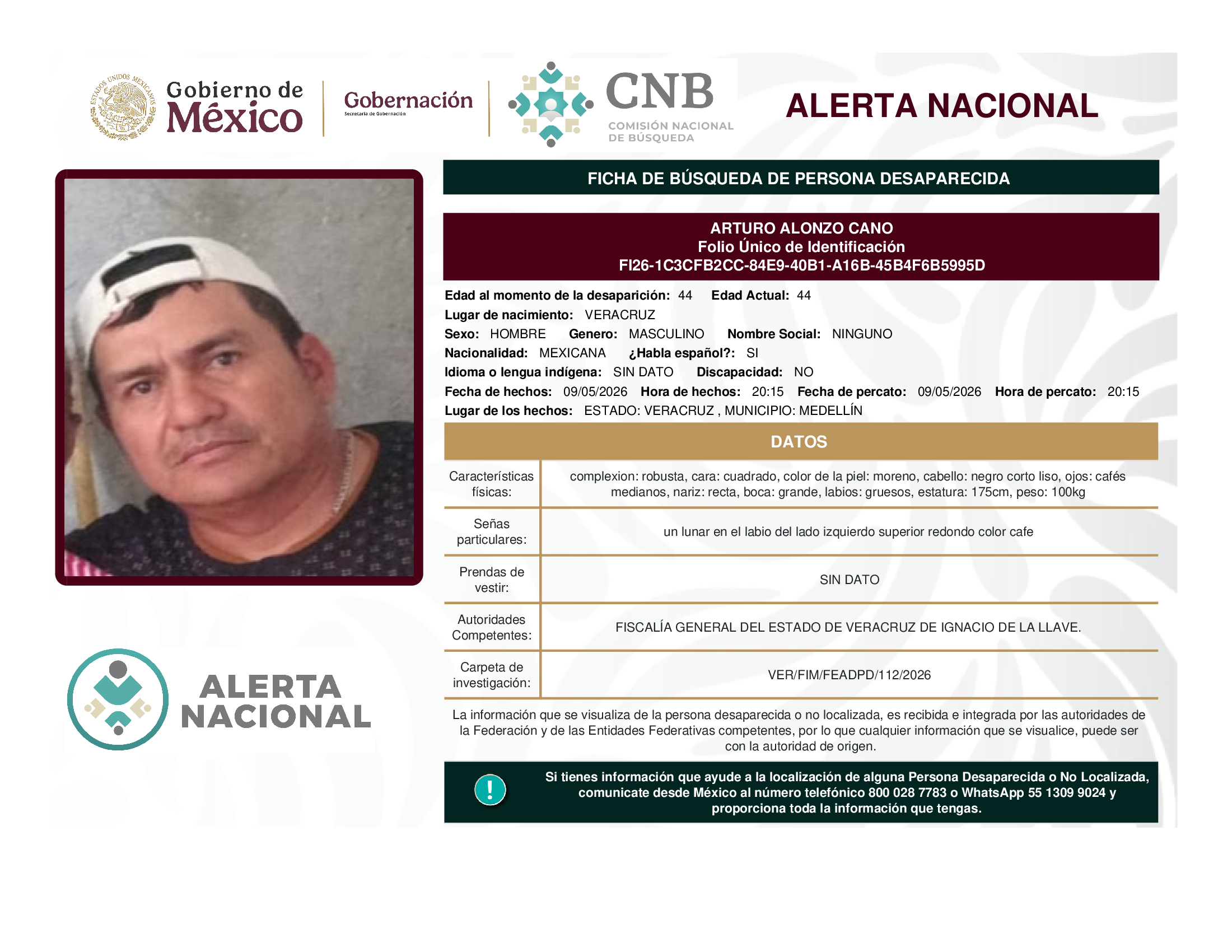 ARTURO ALONZO CANO
