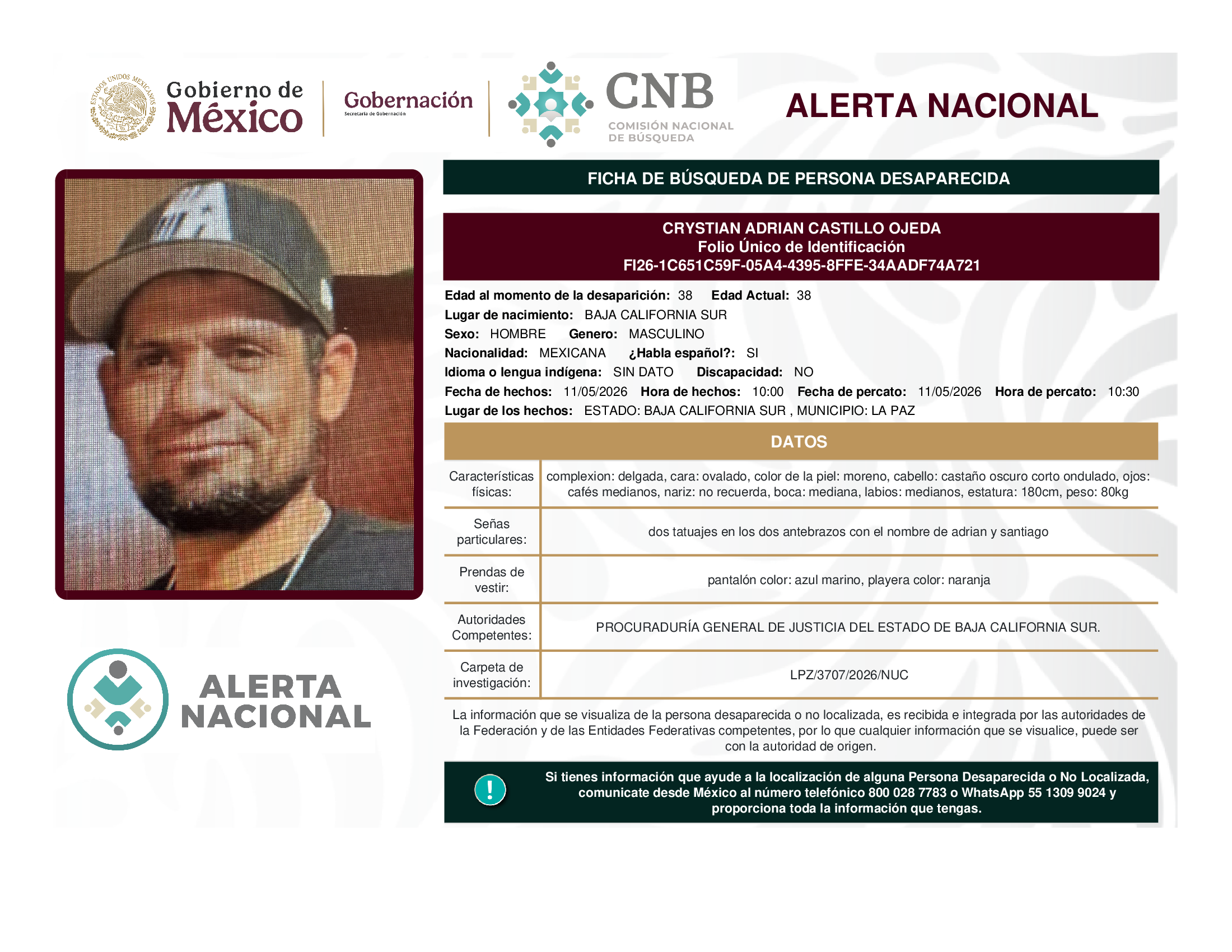 CRYSTIAN ADRIAN CASTILLO OJEDA