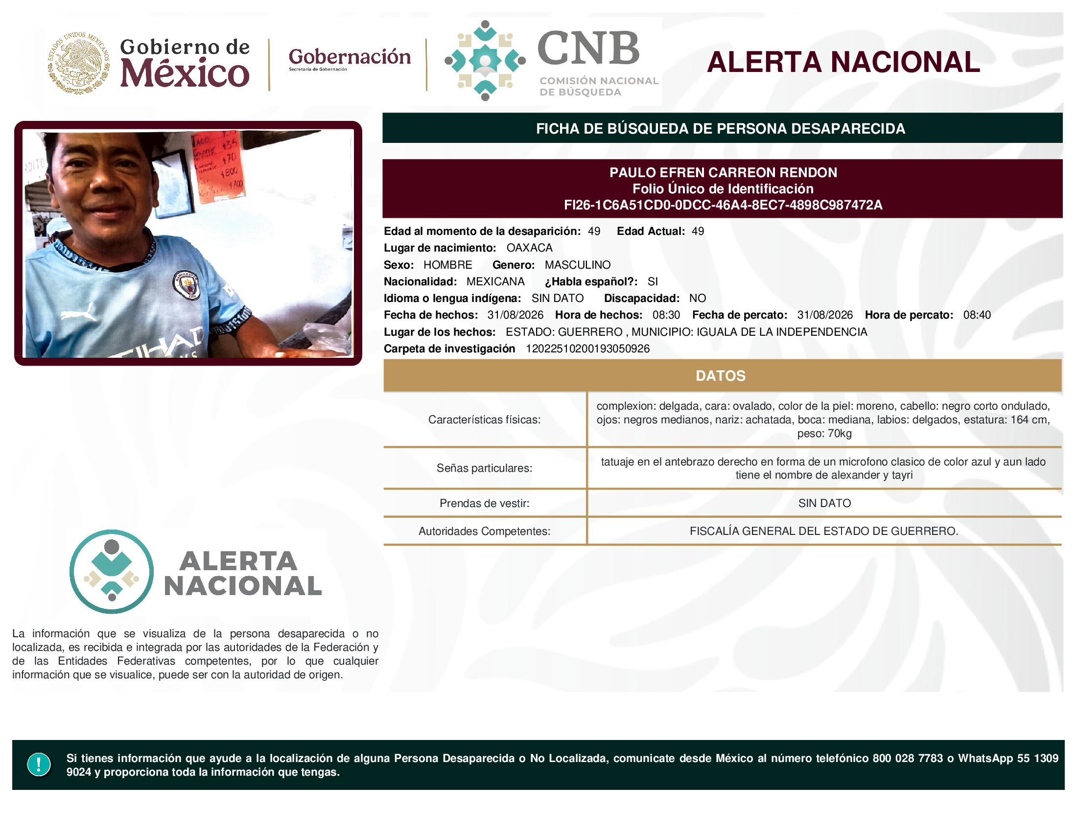 PAULO EFREN CARREON RENDON