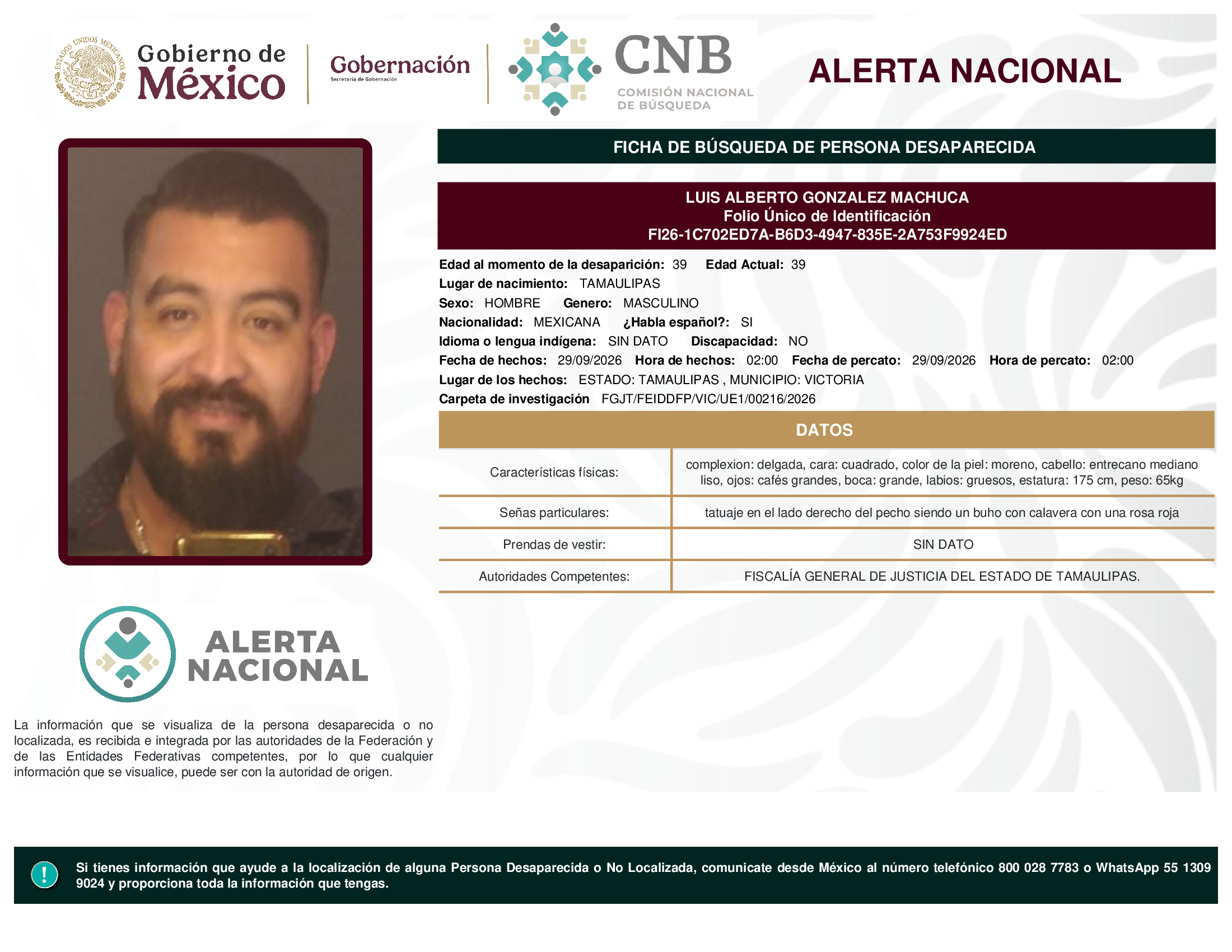 LUIS ALBERTO GONZALEZ MACHUCA
