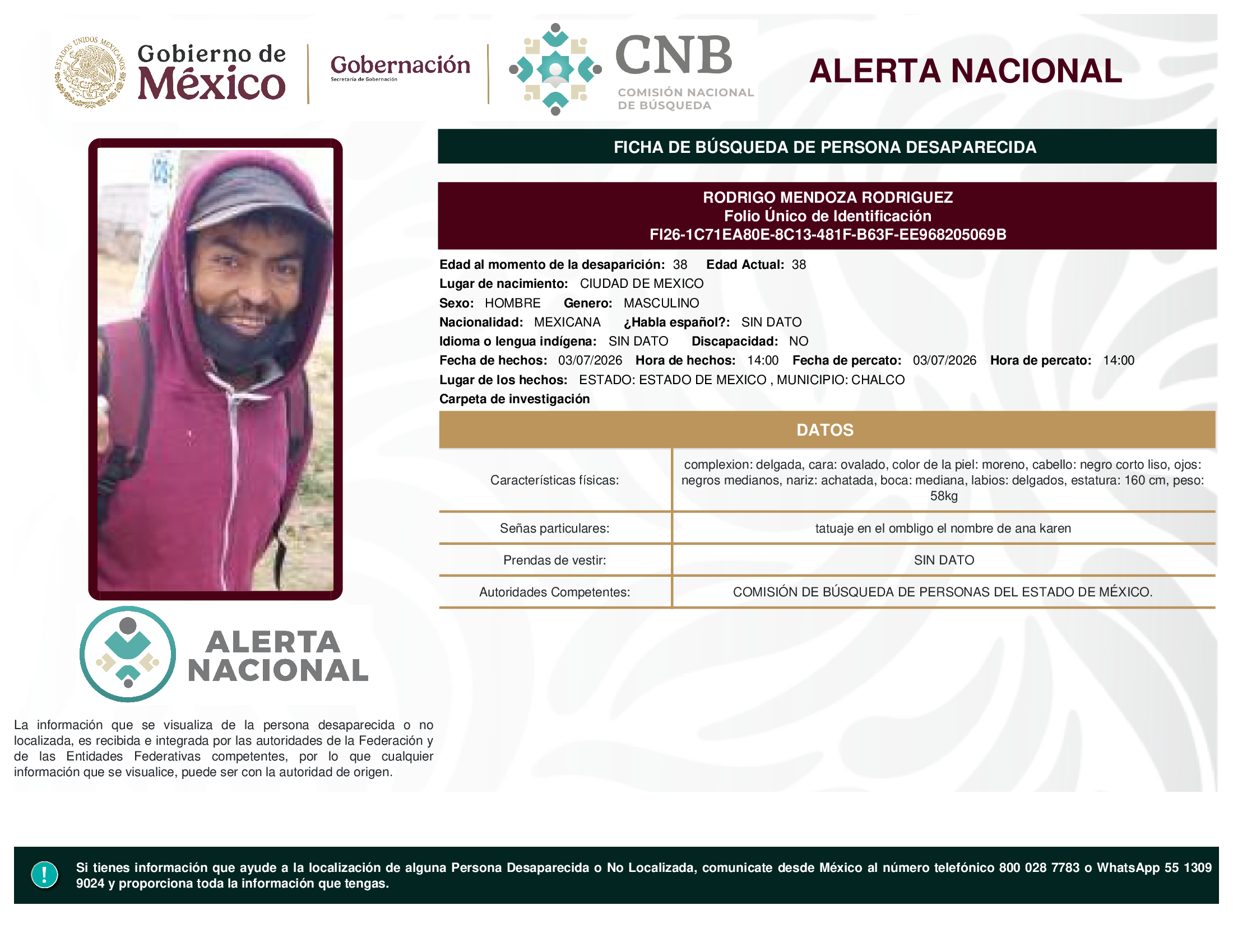 RODRIGO MENDOZA RODRIGUEZ
