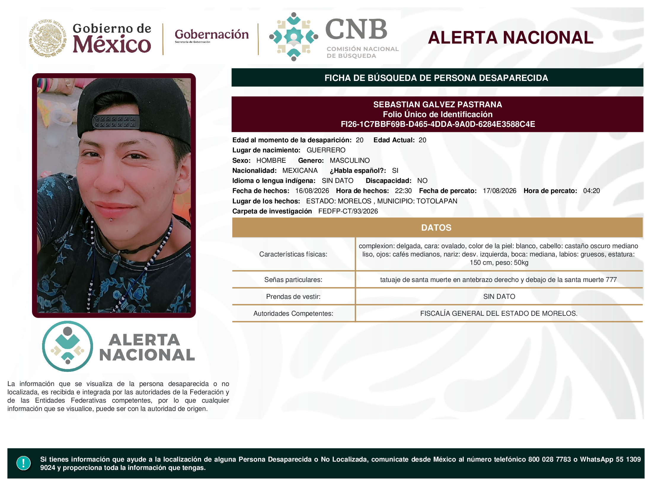SEBASTIAN GALVEZ PASTRANA