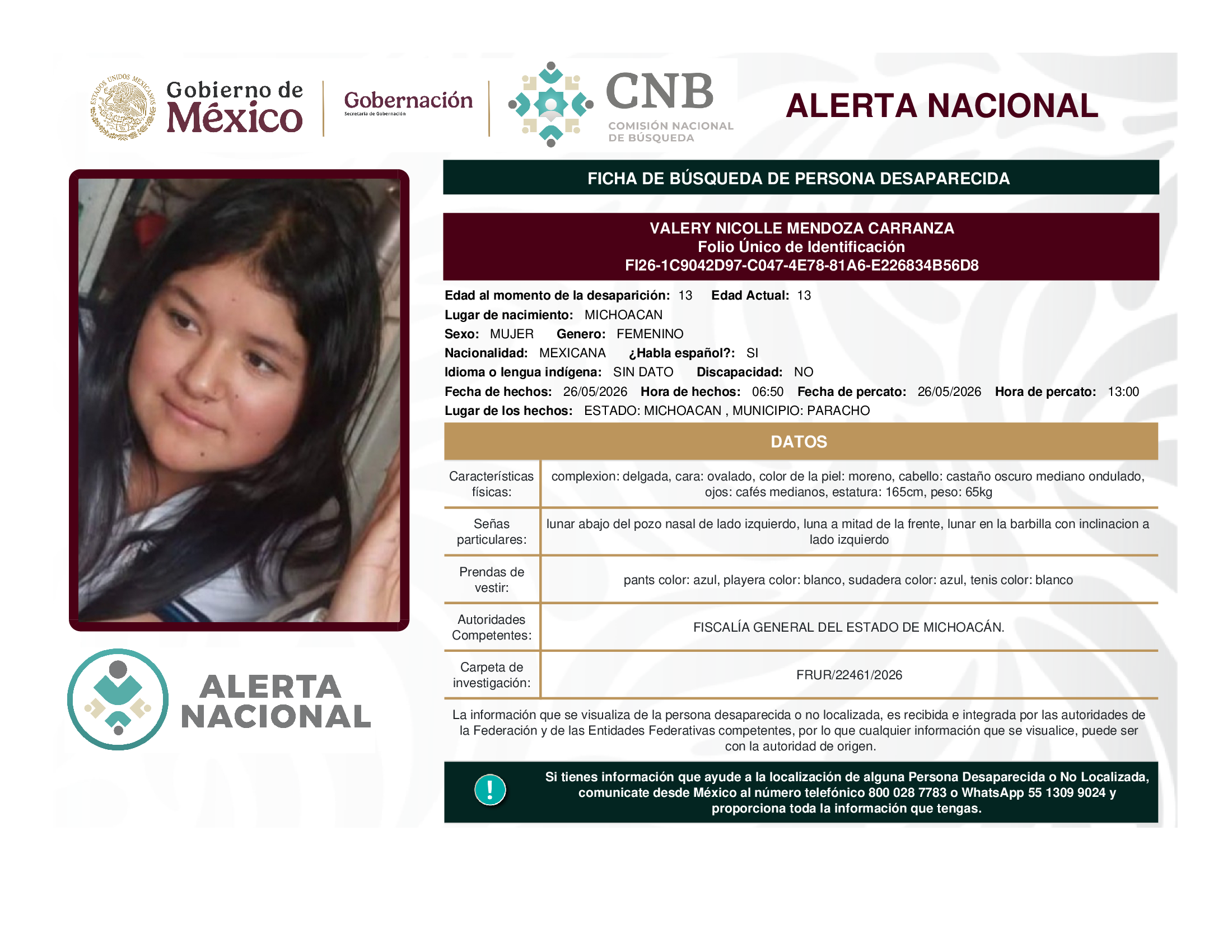 VALERY NICOLLE MENDOZA CARRANZA