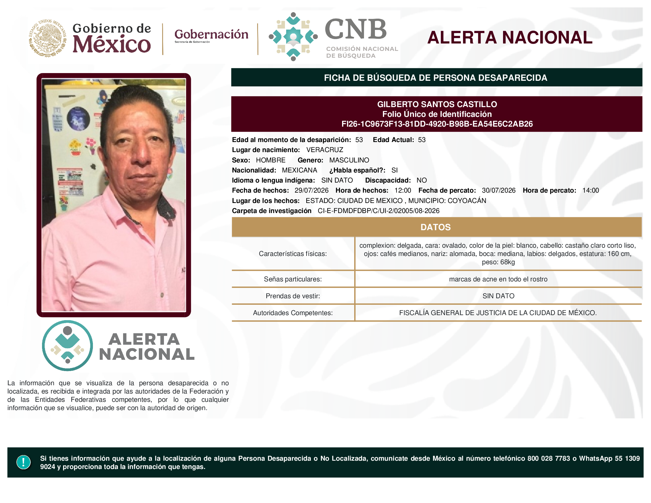 GILBERTO SANTOS CASTILLO