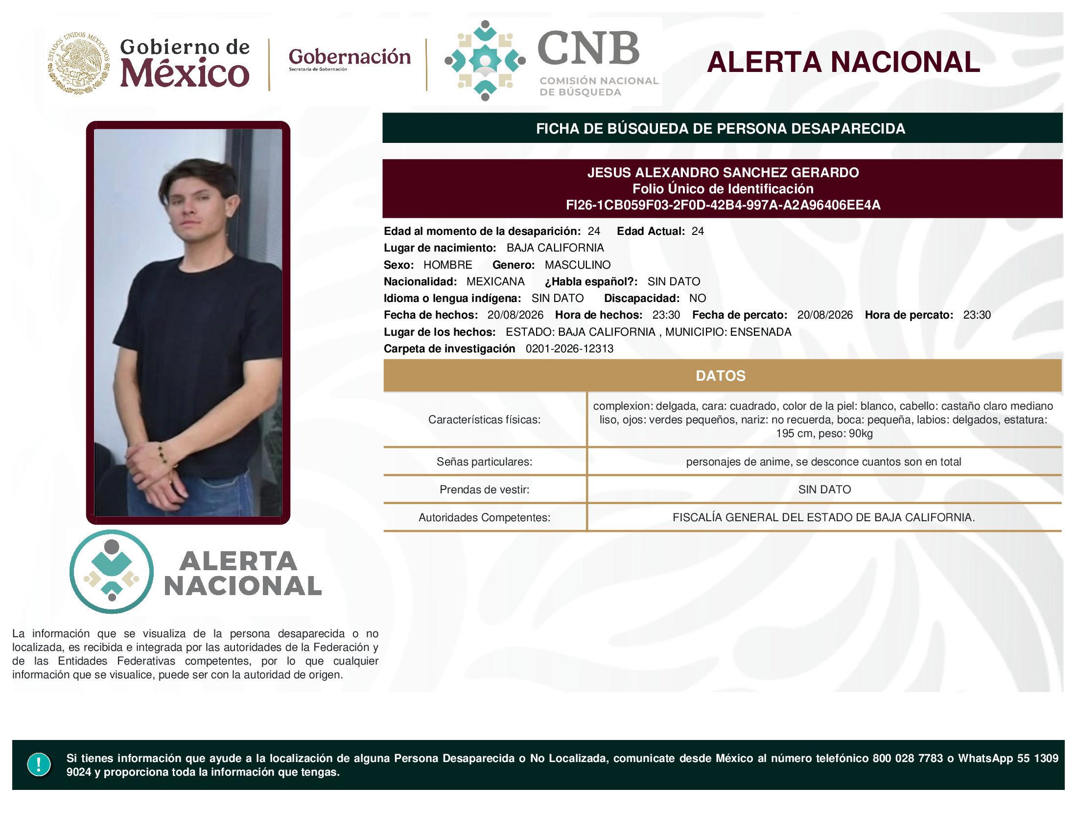 JESUS ALEXANDRO SANCHEZ GERARDO