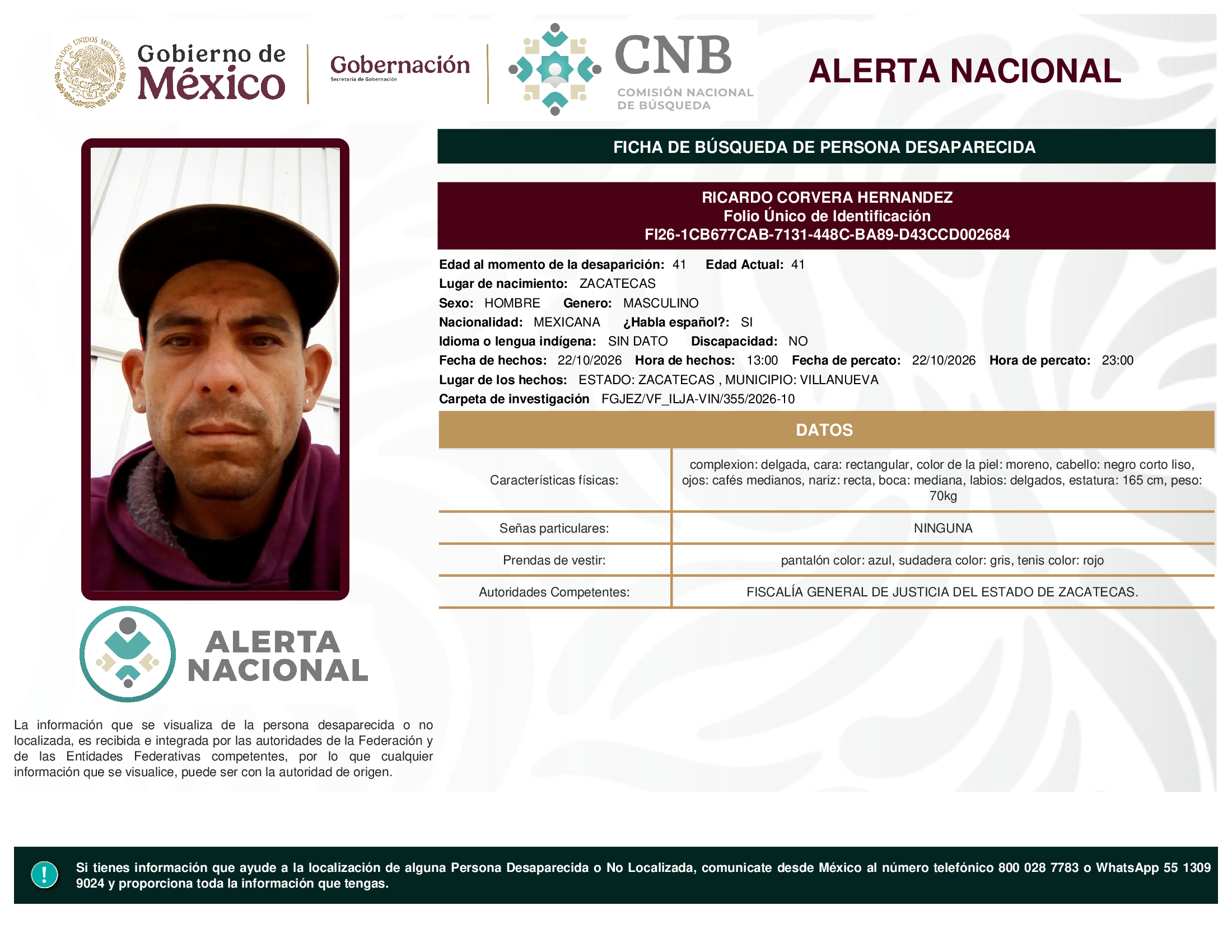 RICARDO CORVERA HERNANDEZ