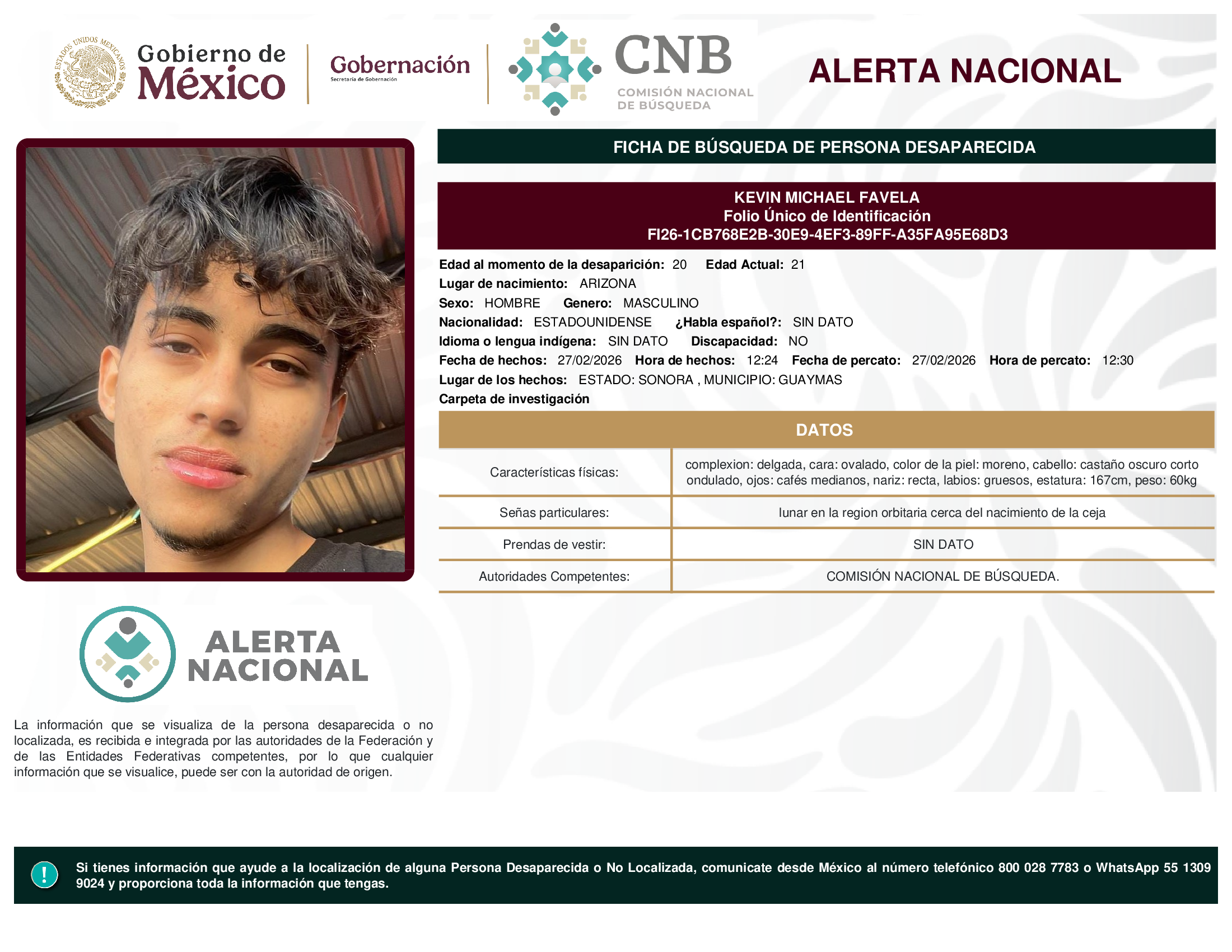 KEVIN MICHAEL FAVELA