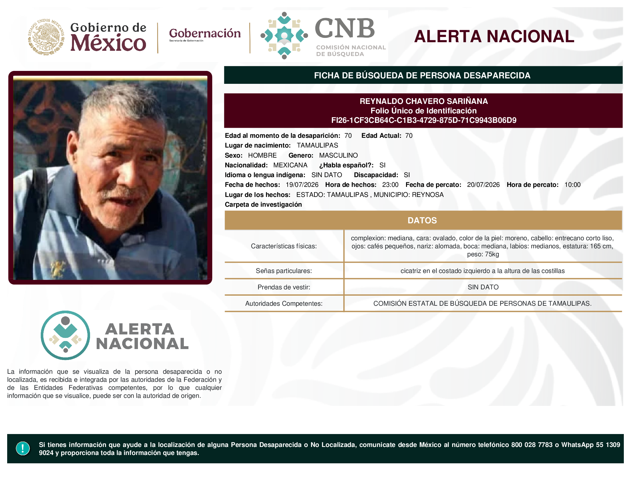 REYNALDO CHAVERO SARIÑANA