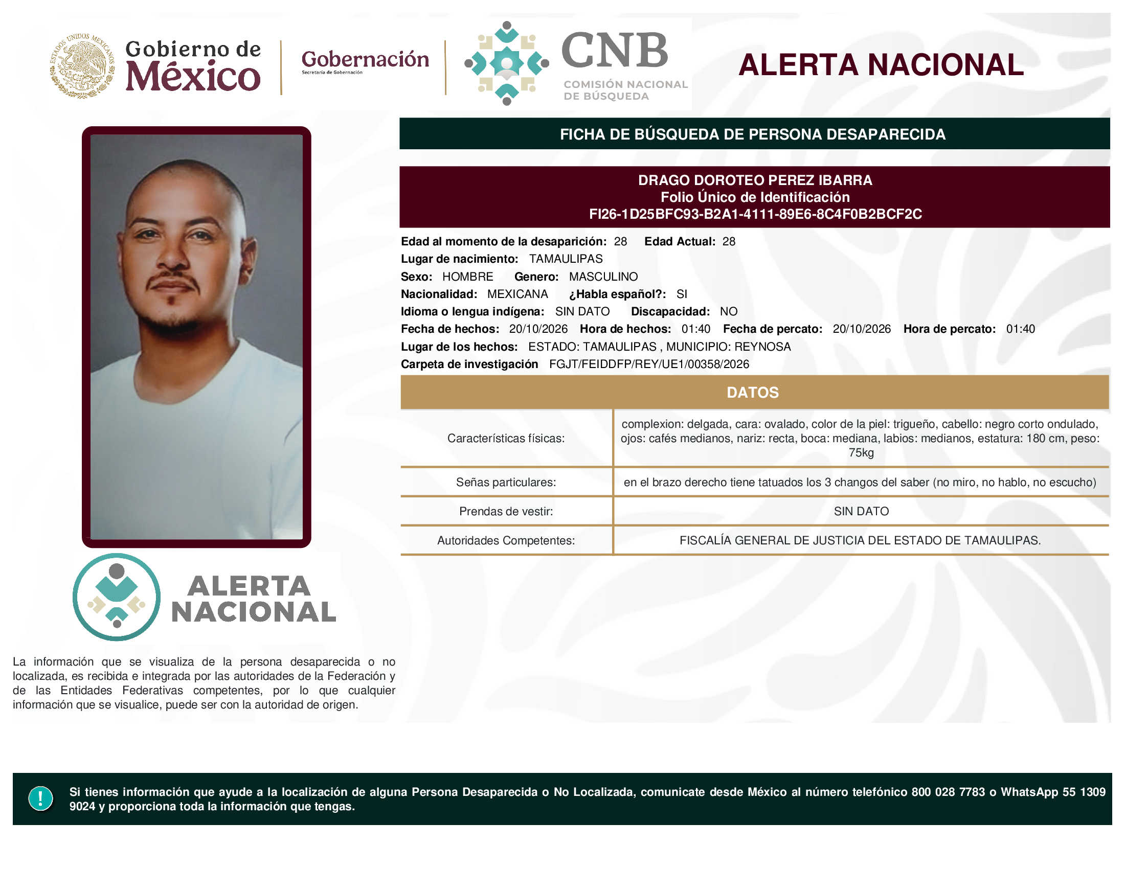 DRAGO DOROTEO PEREZ IBARRA