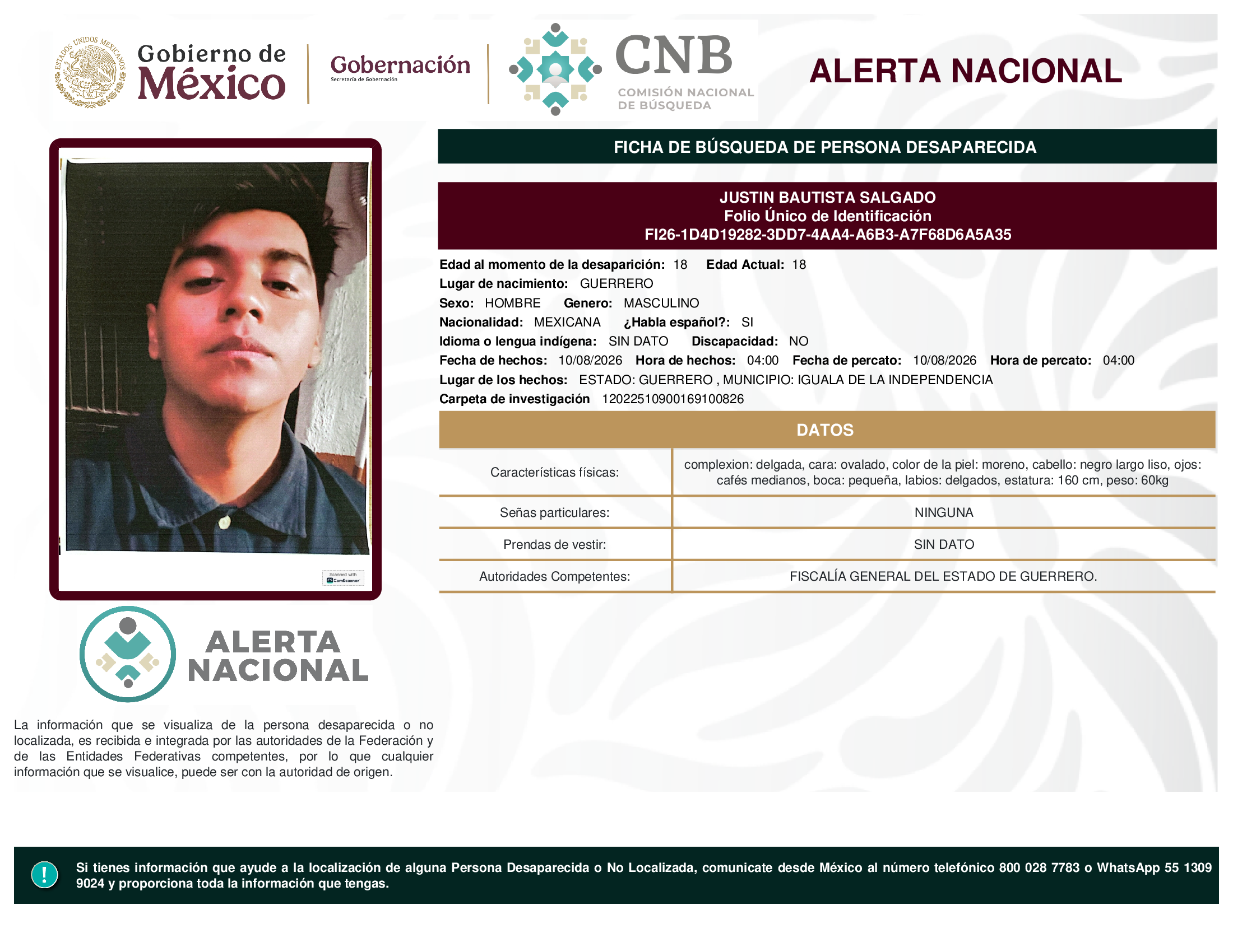 JUSTIN BAUTISTA SALGADO