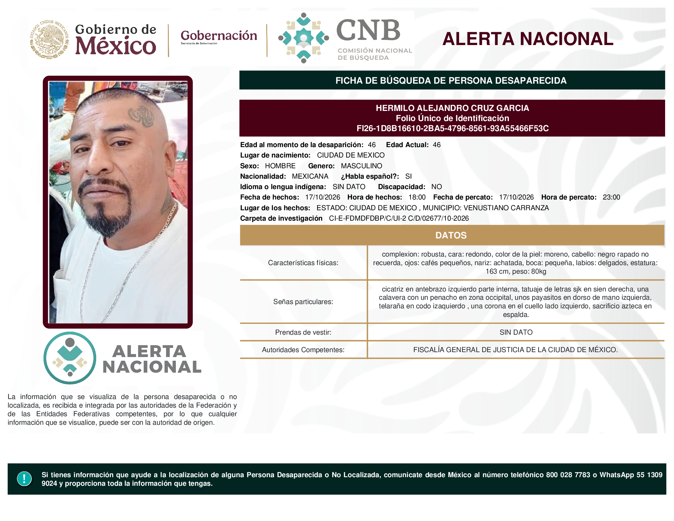 HERMILO ALEJANDRO CRUZ GARCIA